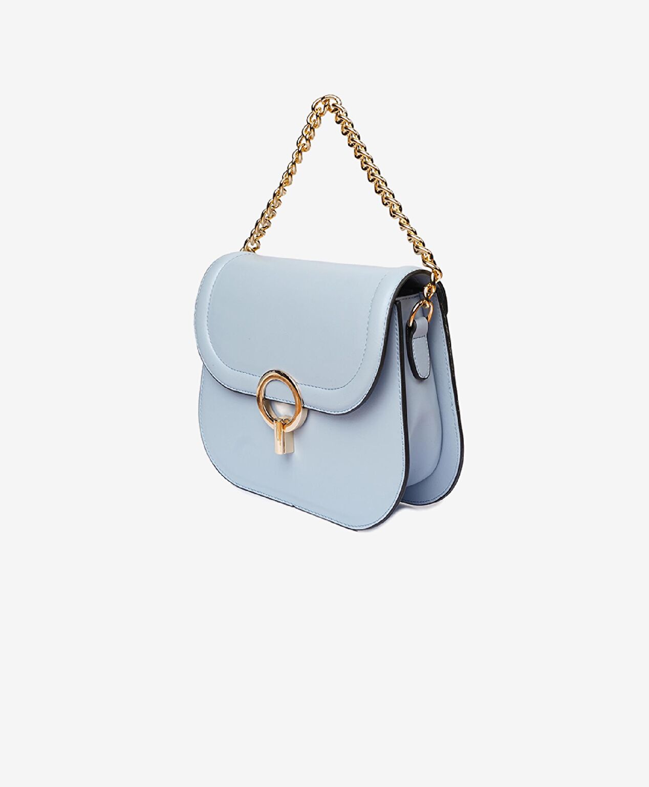 Kadın Mavi Tokalı Kol Çantası - 3