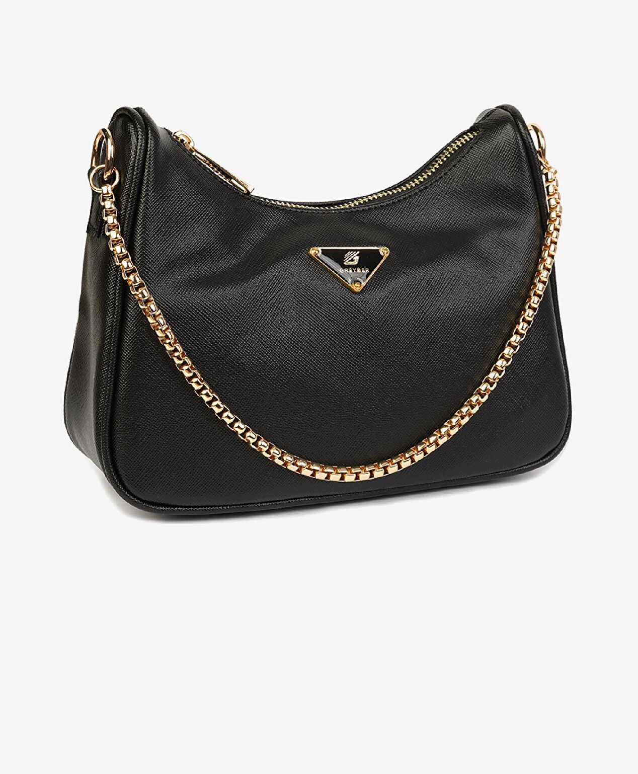 Kadın Siyah Tek Bölmeli Kol Çantası - 2