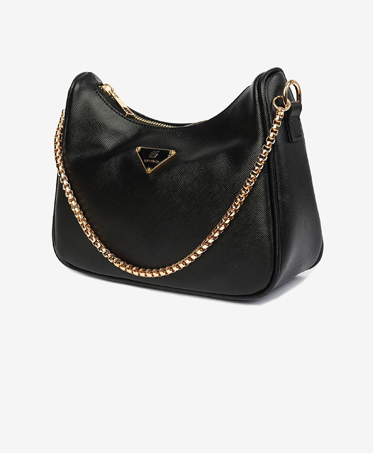 Kadın Siyah Tek Bölmeli Kol Çantası - 3