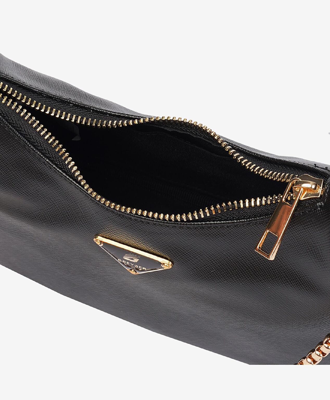 Kadın Siyah Tek Bölmeli Kol Çantası - 5