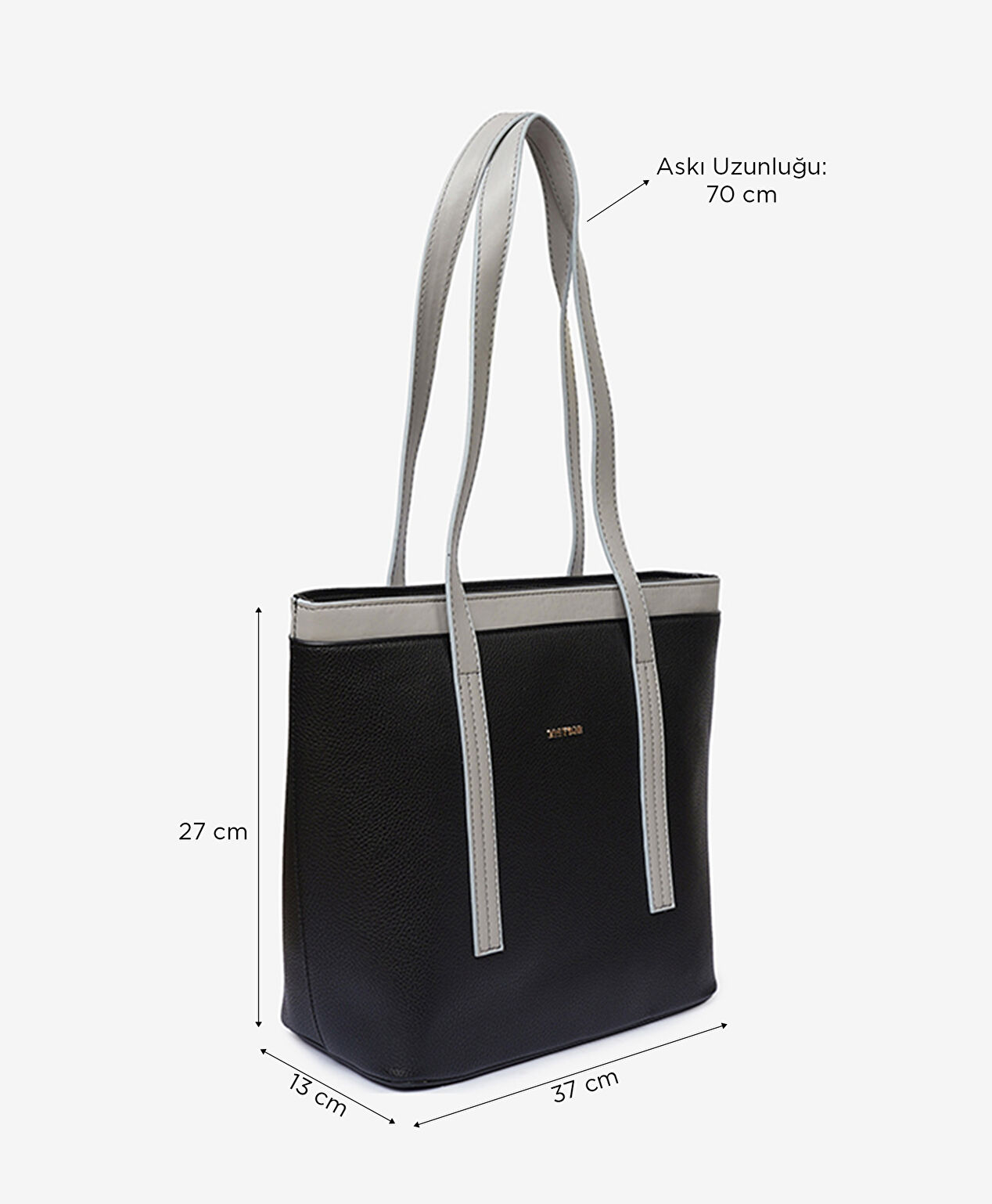 Kadın Siyah Tek Bölmeli Omuz Çantası - 6