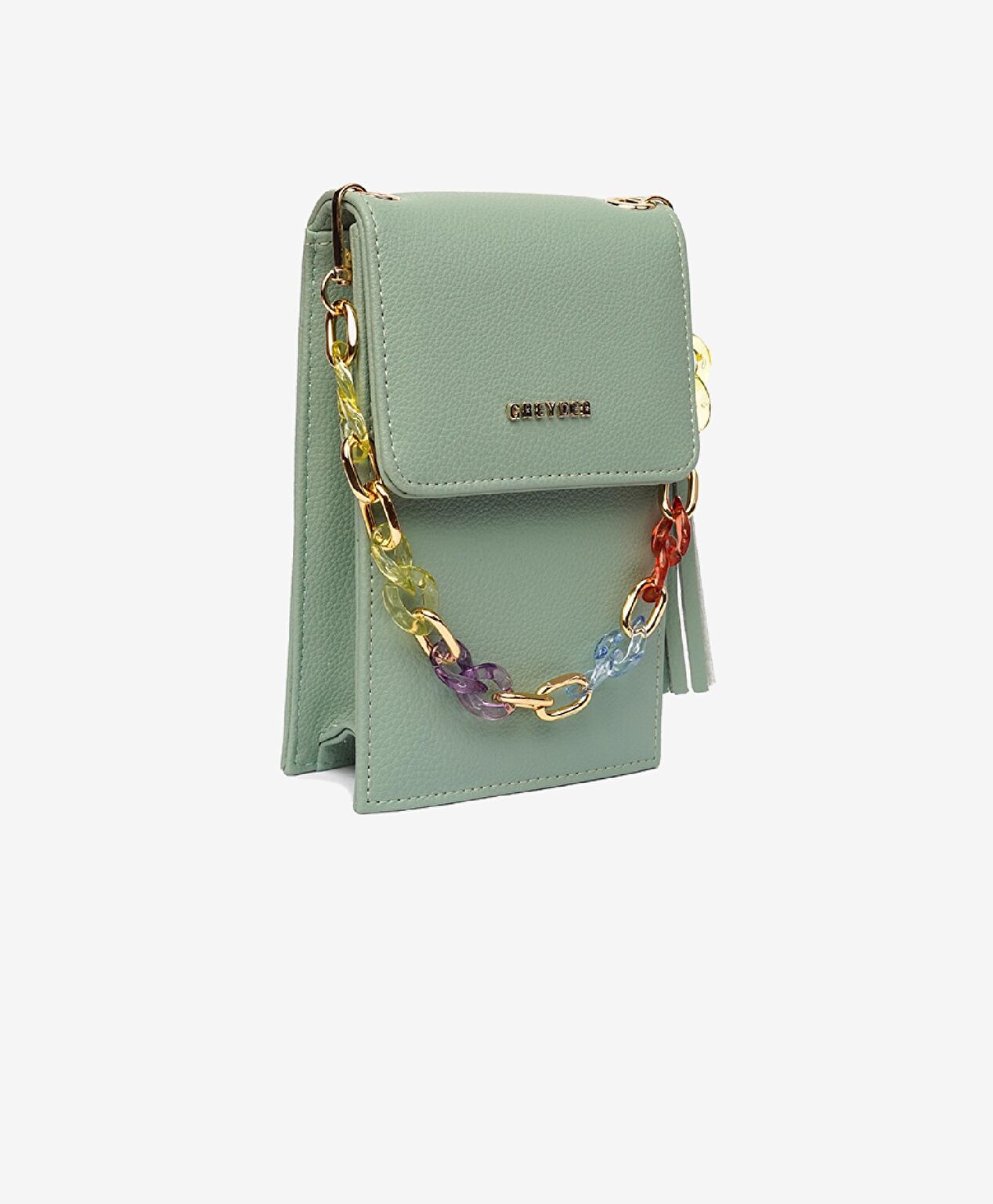 Kadın Mint Tek Bölmeli Çapraz Çanta - 3