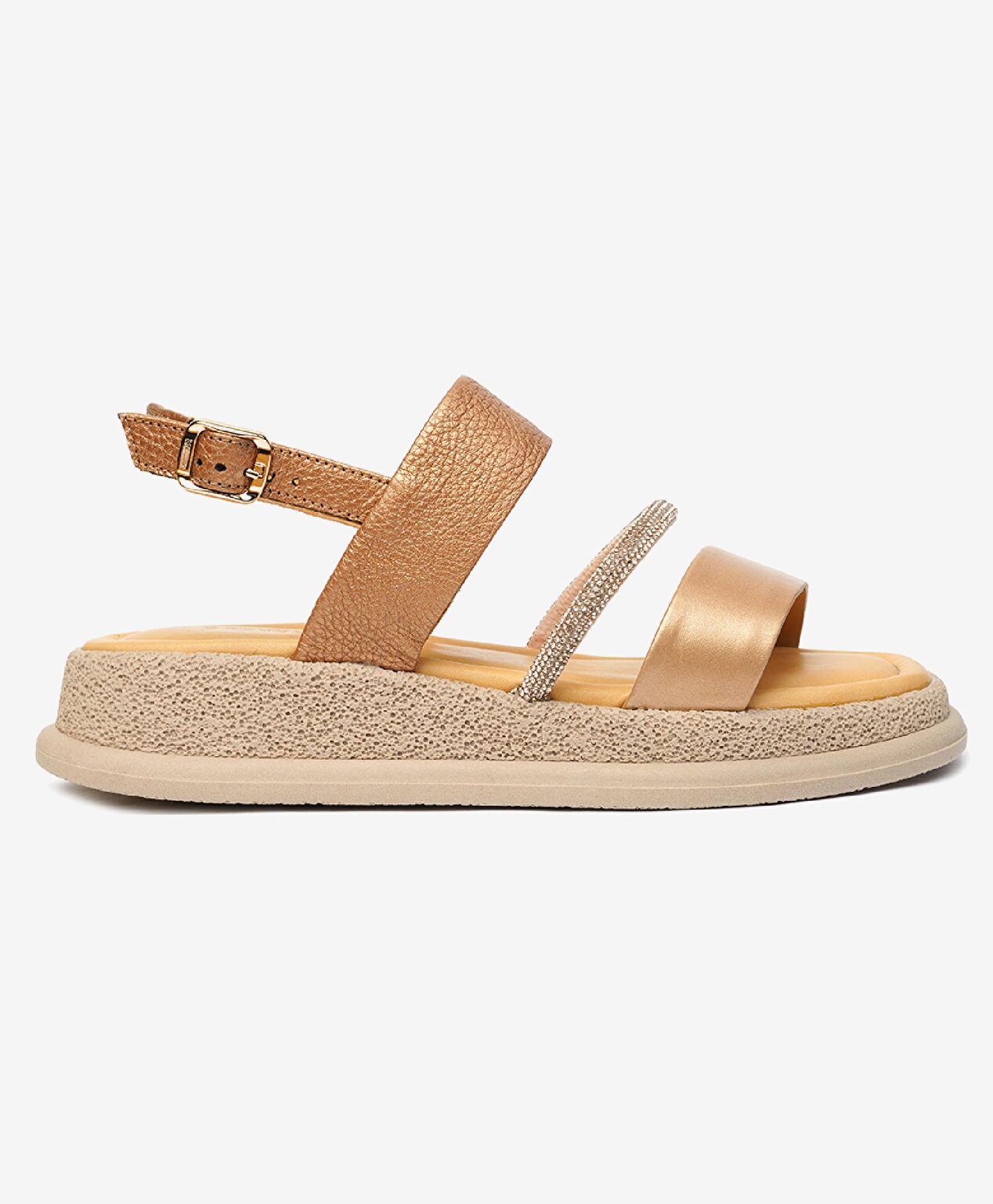 Kadın Bakır Hakiki Deri Sandalet - 1