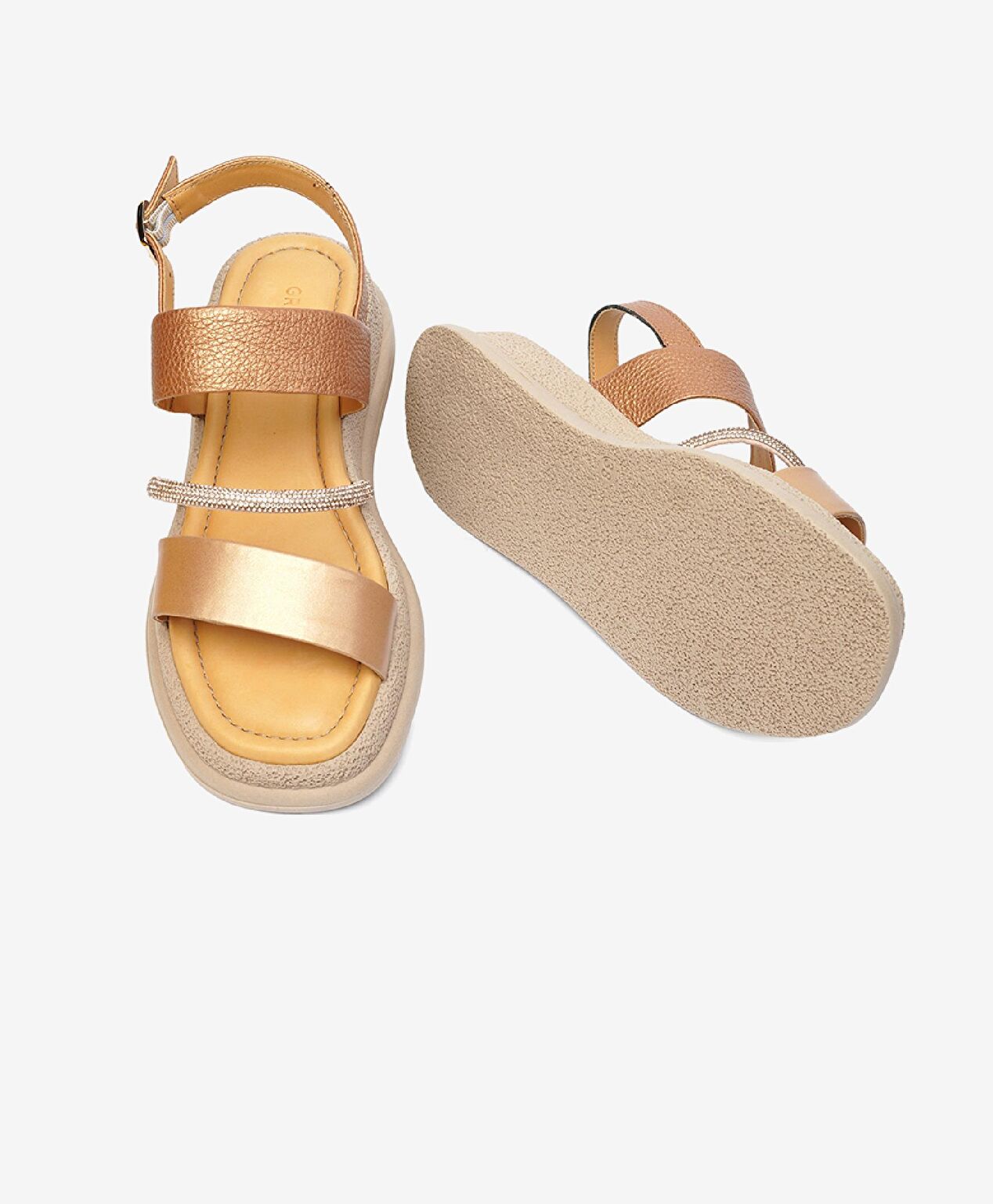 Kadın Bakır Hakiki Deri Sandalet - 6