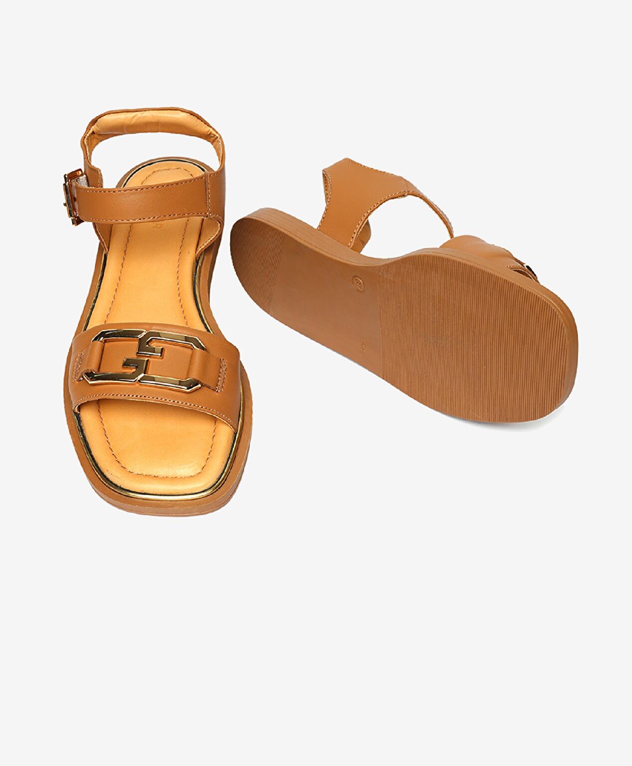 Kadın Taba Hakiki Deri Sandalet - 6