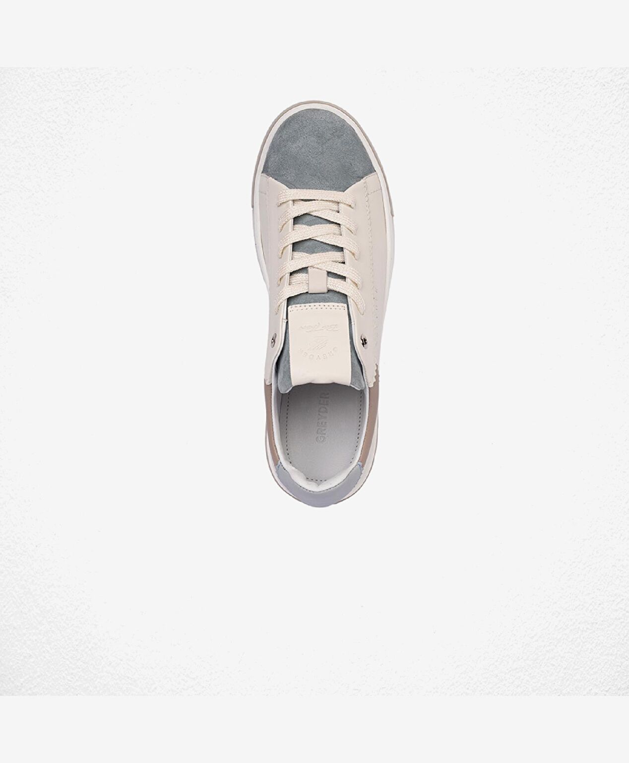 Kadın Beyaz Mavi Hakiki Deri Sneaker Ayakkabı - 6