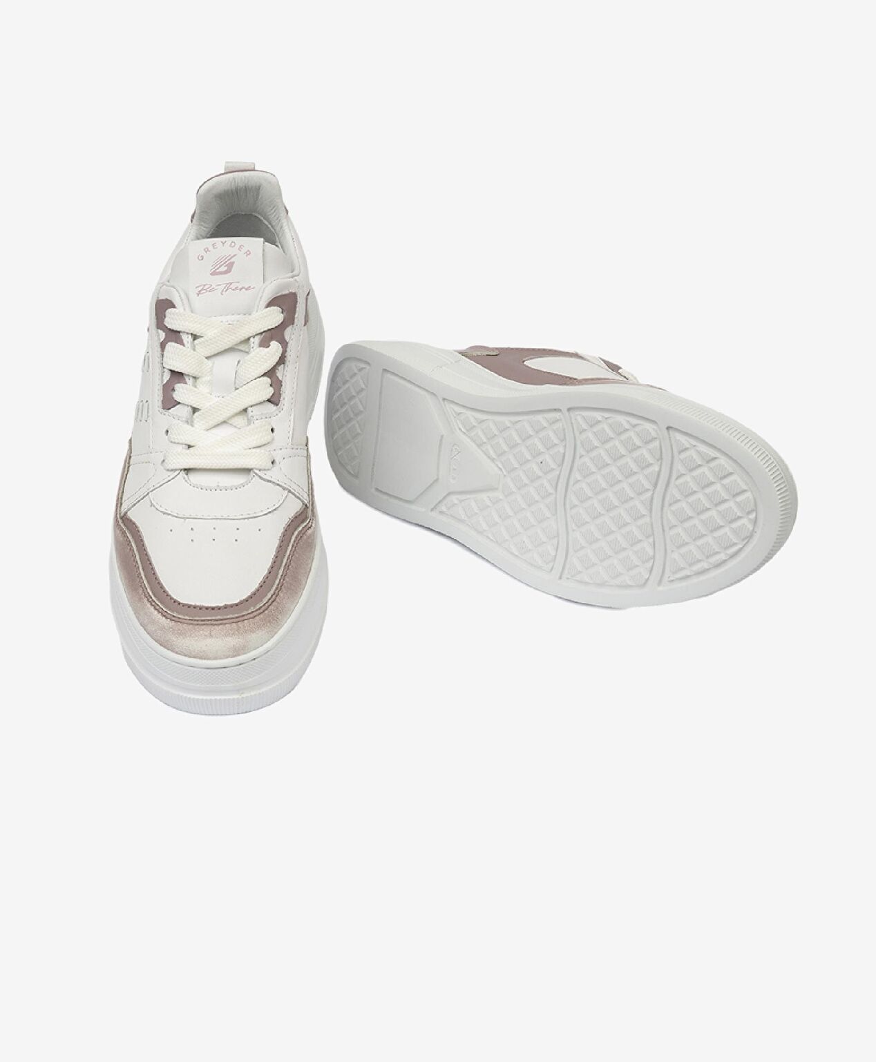 Kadın Lila Beyaz Hakiki Deri Sneaker Ayakkabı - 7