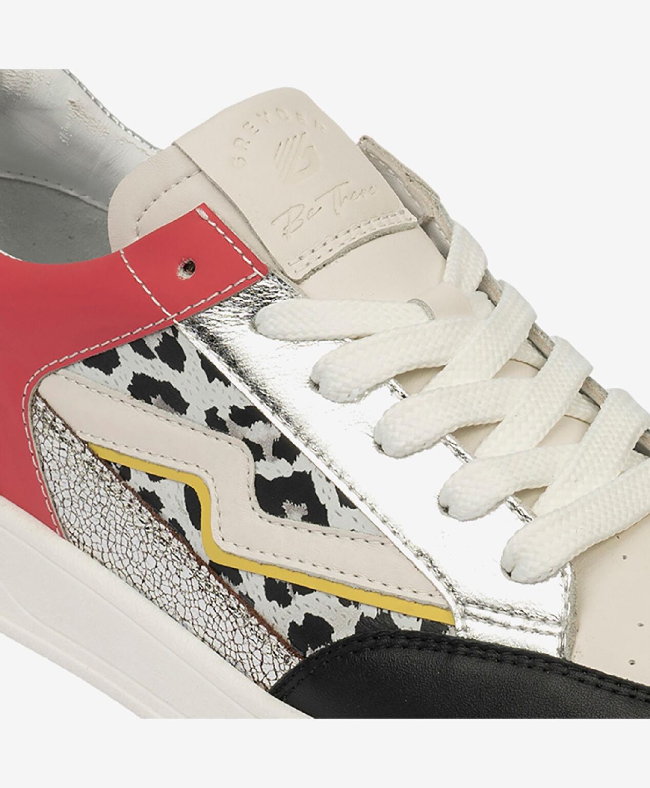 Kadın Siyah Gümüş Hakiki Deri Sneaker Ayakkabı - 5