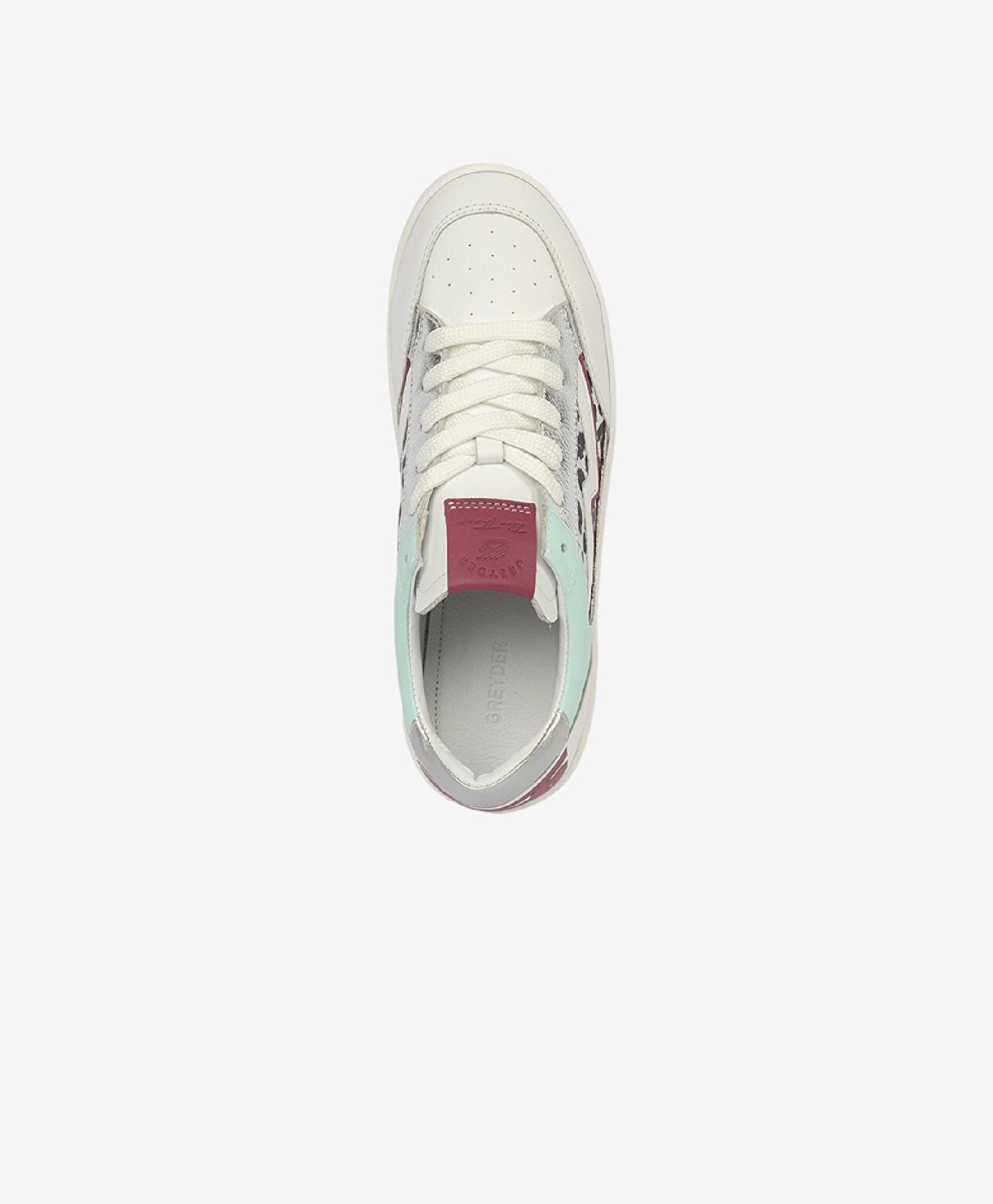 Kadın Beyaz Fuşya Hakiki Deri Sneaker Ayakkabı - 6