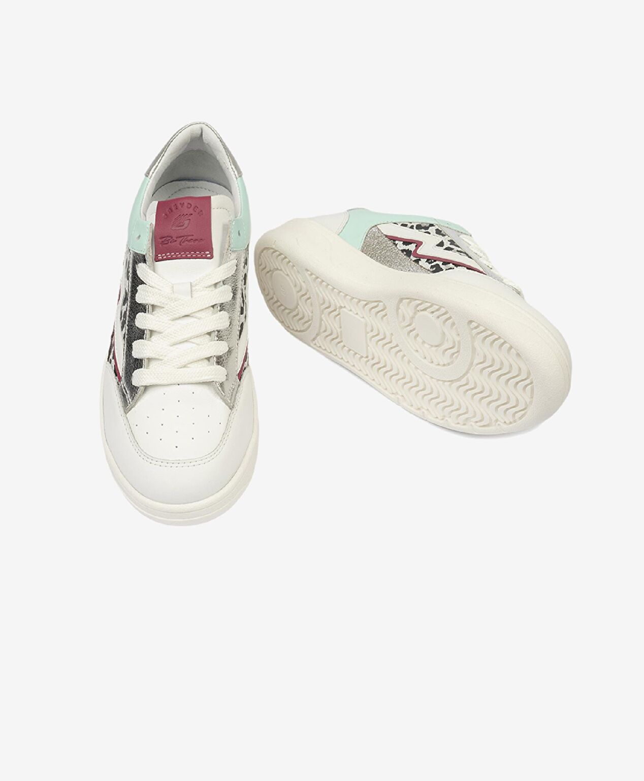 Kadın Beyaz Fuşya Hakiki Deri Sneaker Ayakkabı - 8