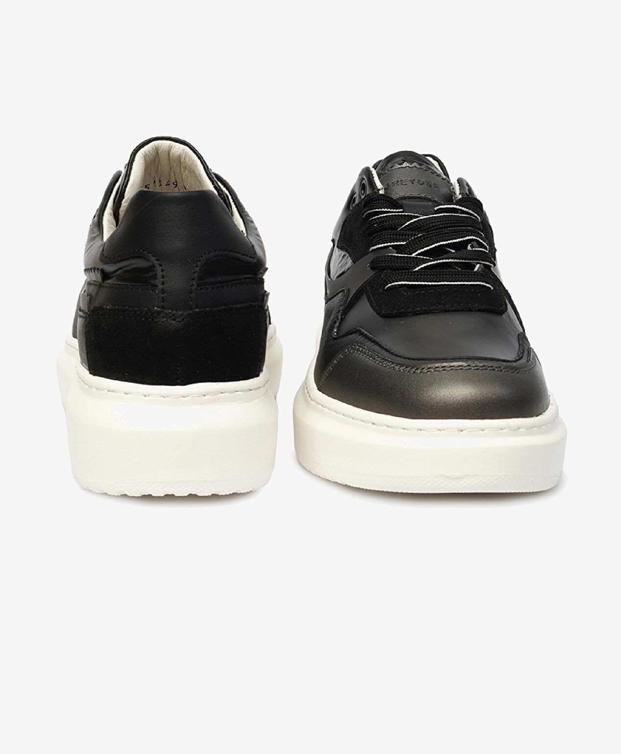 Kadın Siyah Hakiki Deri Sneaker Ayakkabı - 7