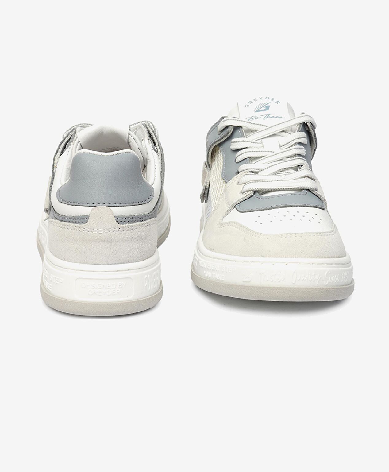 Kadın Beyaz Mavi Hakiki Deri Sneaker Ayakkabı - 7