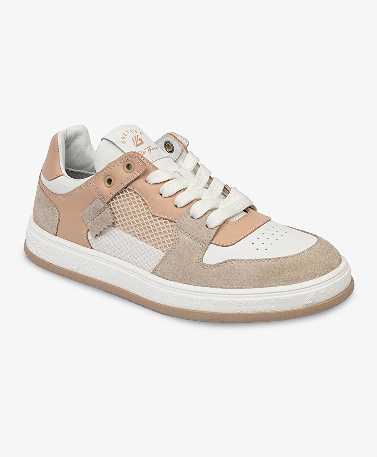 Kadın Ekru Nude Hakiki Deri Sneaker Ayakkabı - 2