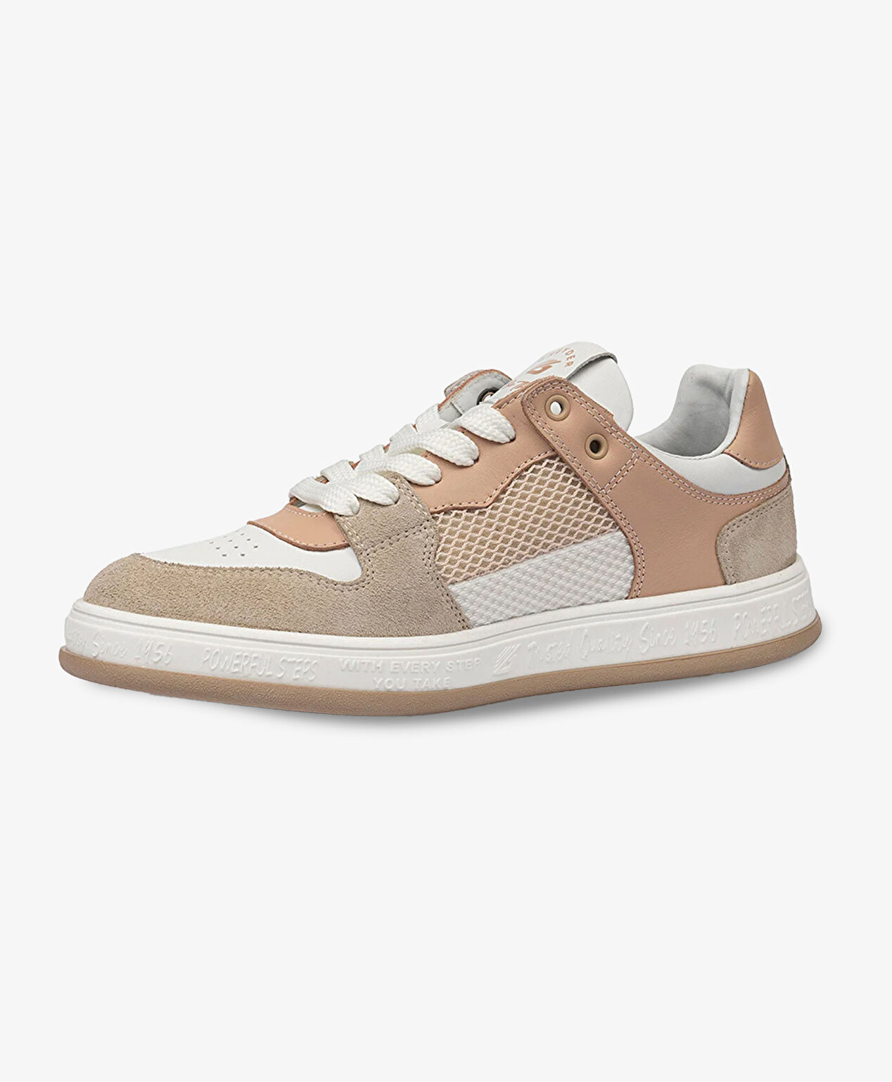 Kadın Ekru Nude Hakiki Deri Sneaker Ayakkabı - 3