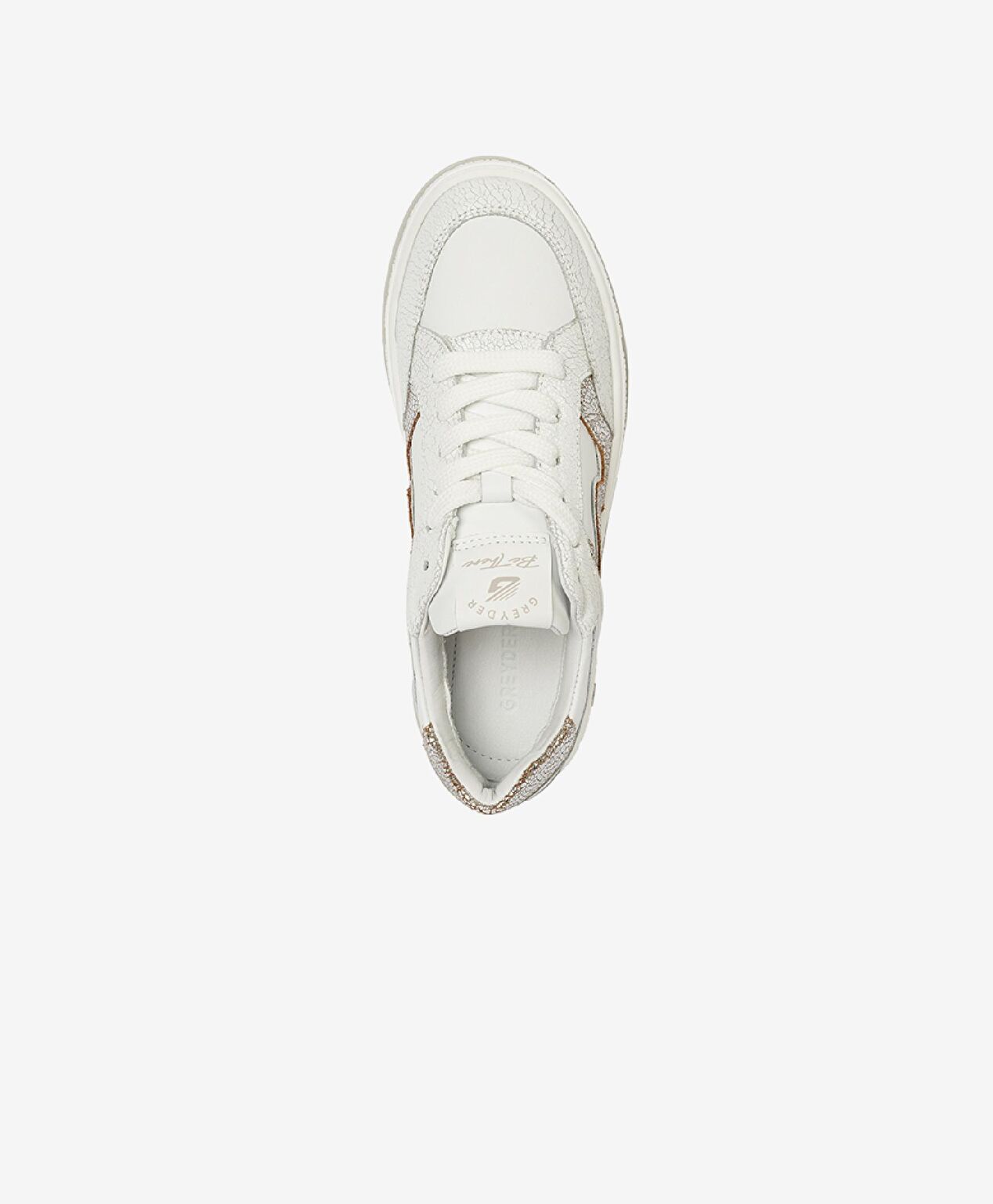Kadın Beyaz Gümüş Hakiki Deri Sneaker Ayakkabı - 4