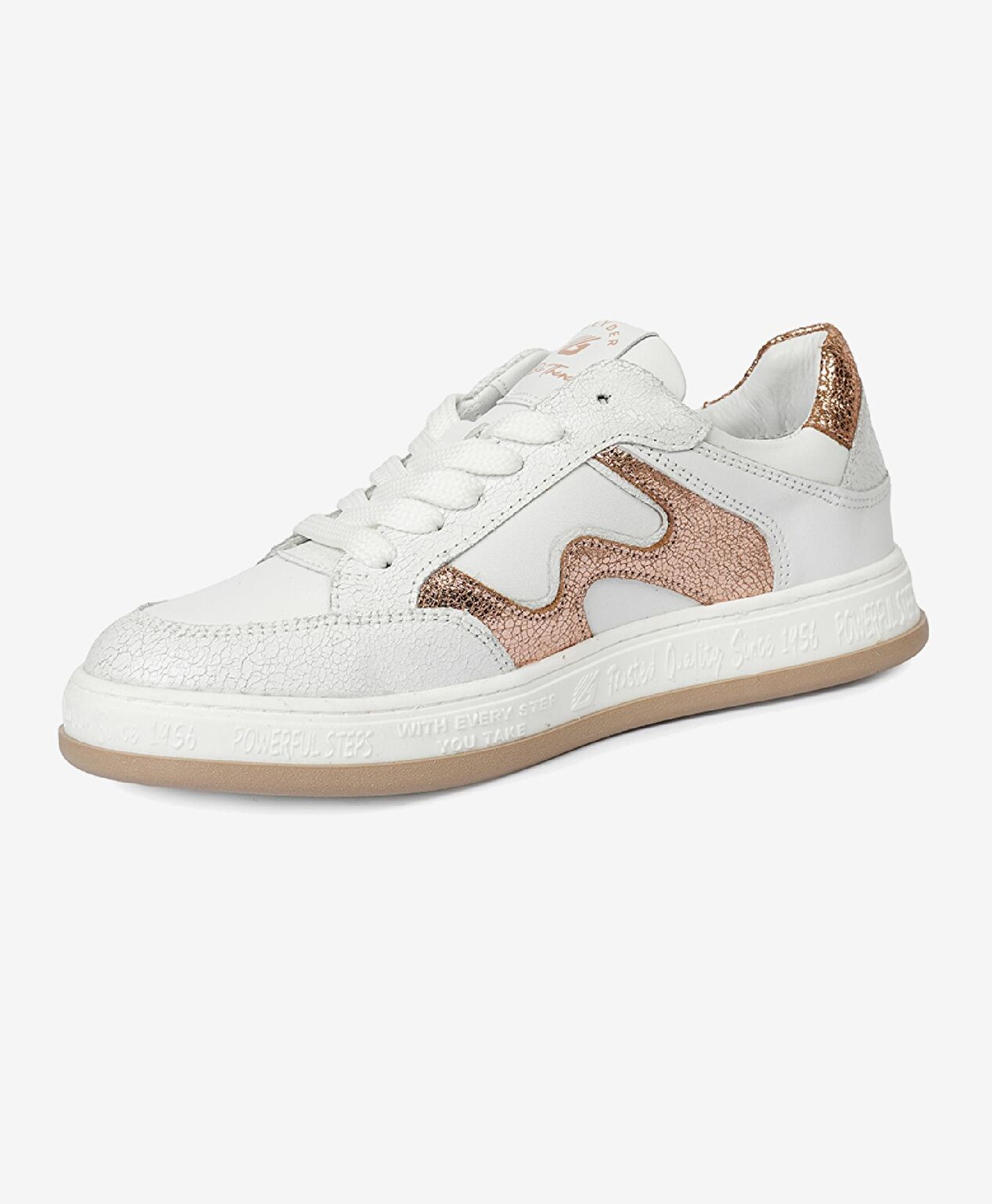 Kadın Beyaz Pembe Hakiki Deri Sneaker Ayakkabı - 3