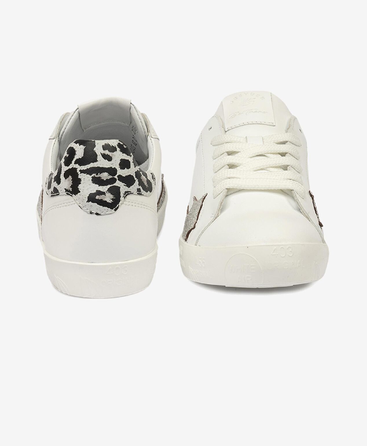 Kadın Beyaz Gümüş Hakiki Deri Sneaker Ayakkabı - 7
