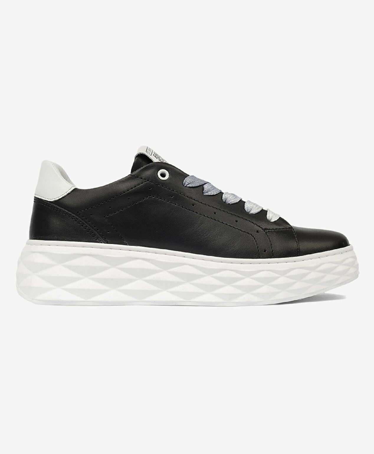 Kadın Siyah Hakiki Deri Sneaker Ayakkabı - 1