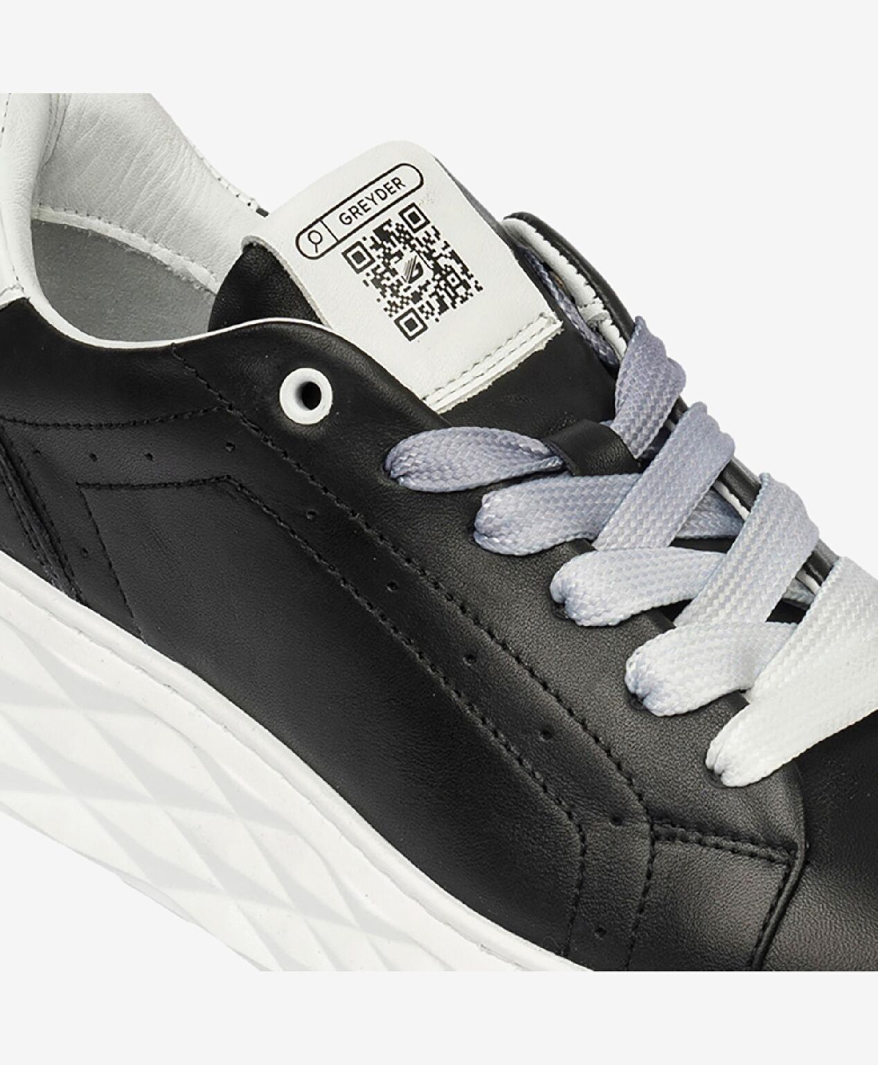 Kadın Siyah Hakiki Deri Sneaker Ayakkabı - 5