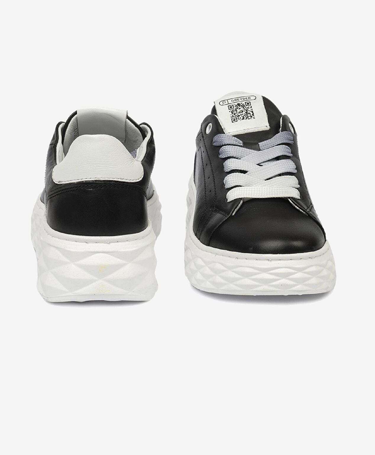 Kadın Siyah Hakiki Deri Sneaker Ayakkabı - 7