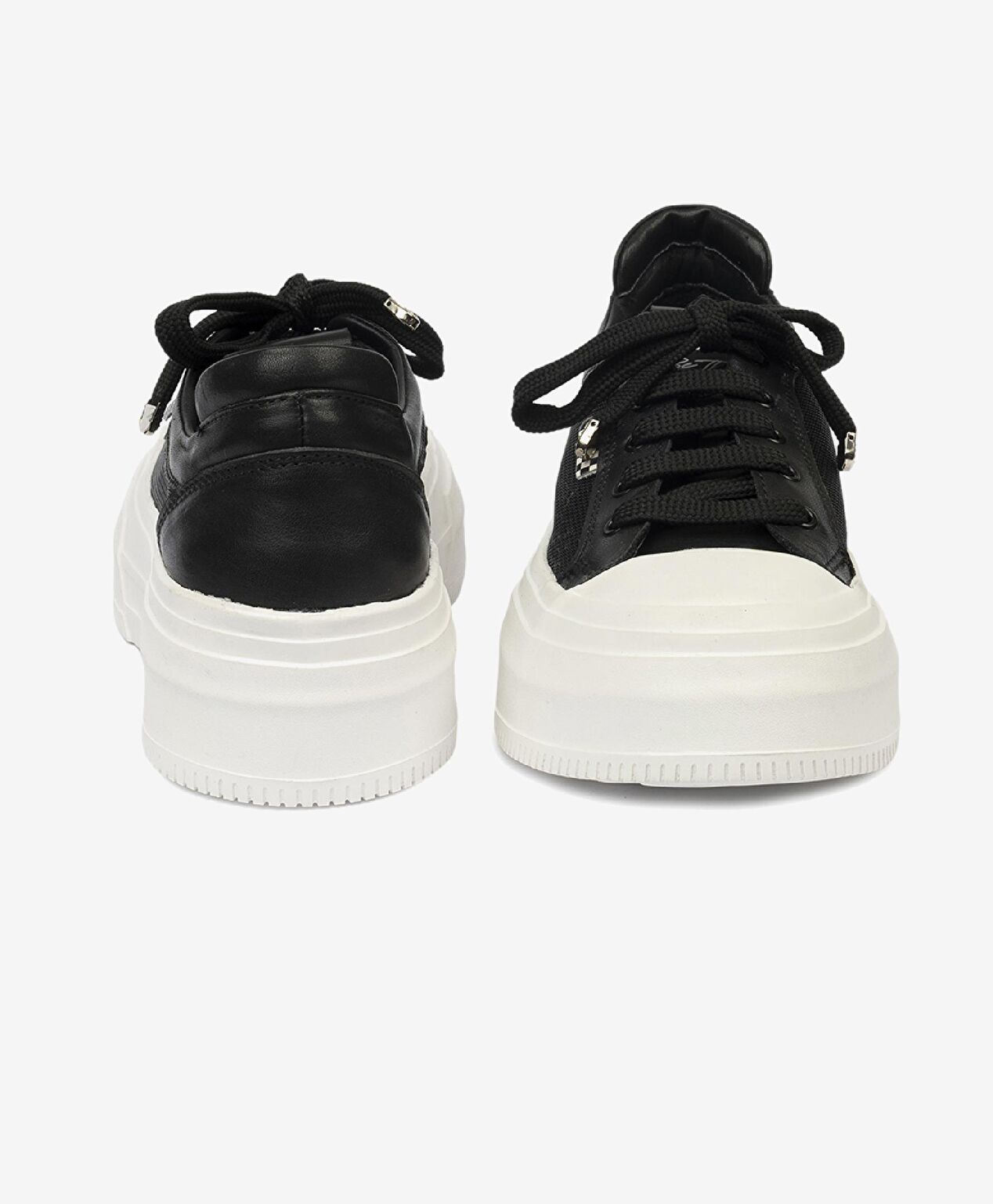 Kadın Siyah Hakiki Deri Sneaker Ayakkabı - 7