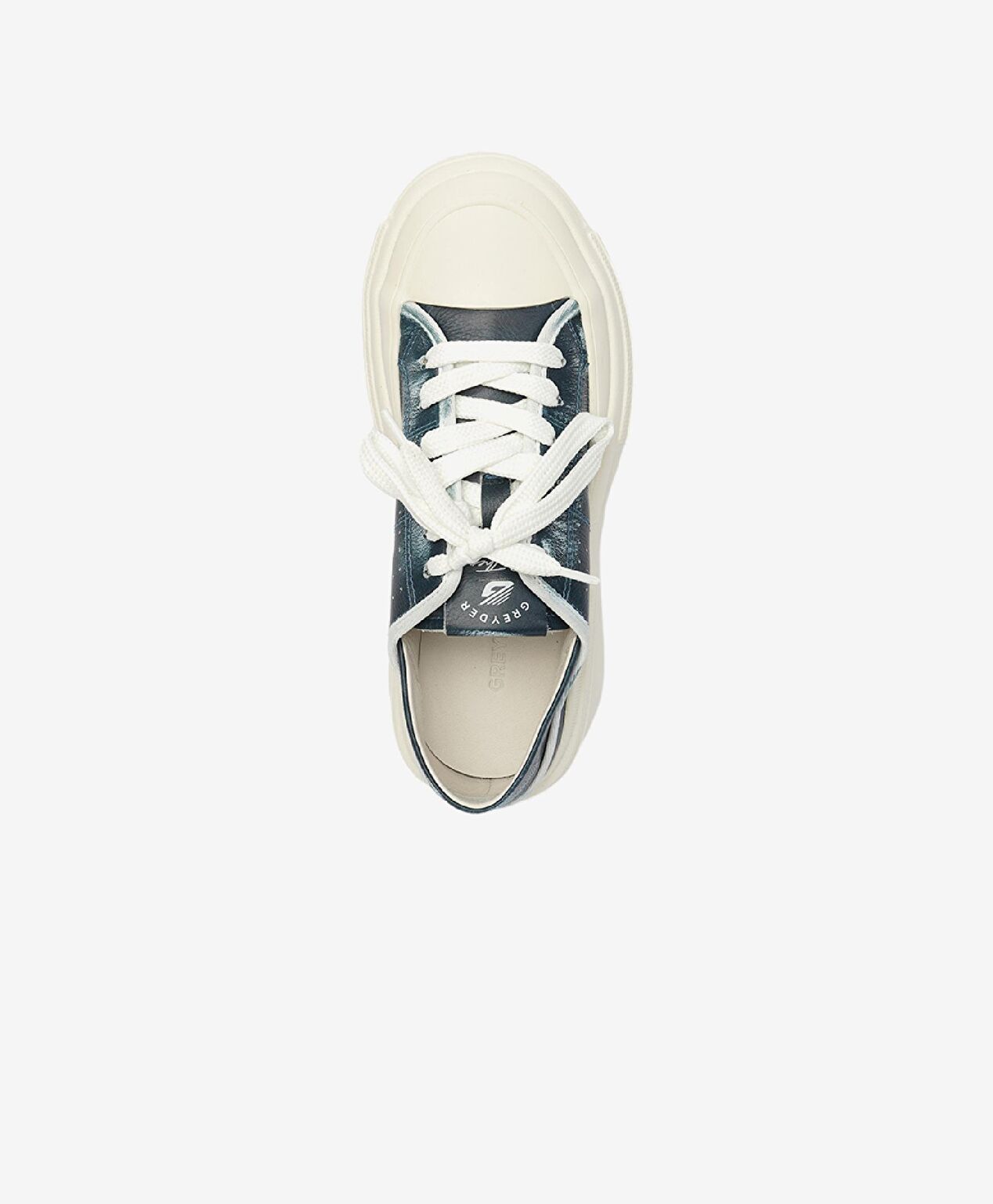 Kadın Mavi Hakiki Deri Sneaker Ayakkabı - 4