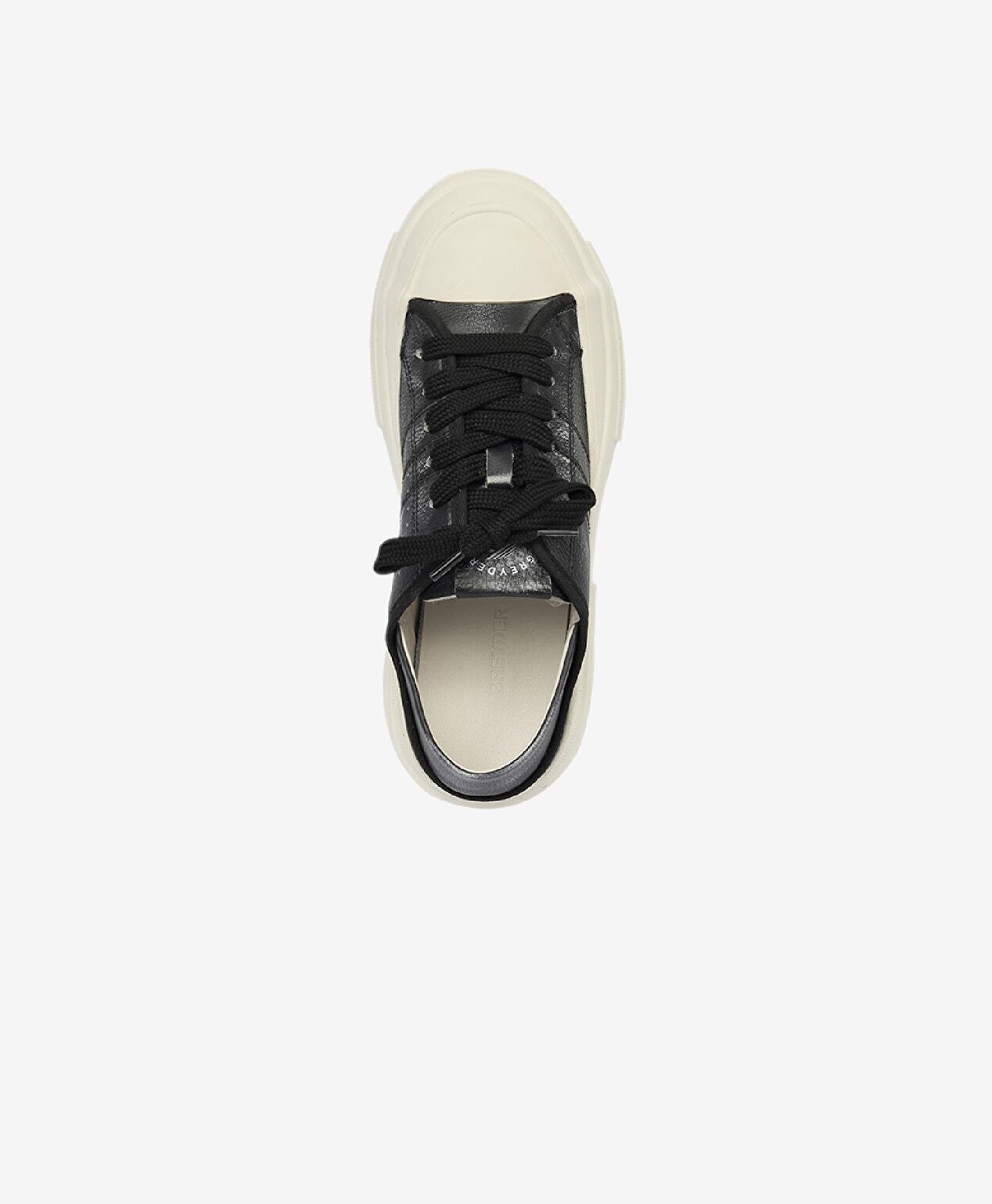 Kadın Siyah Beyaz Hakiki Deri Sneaker Ayakkabı - 4