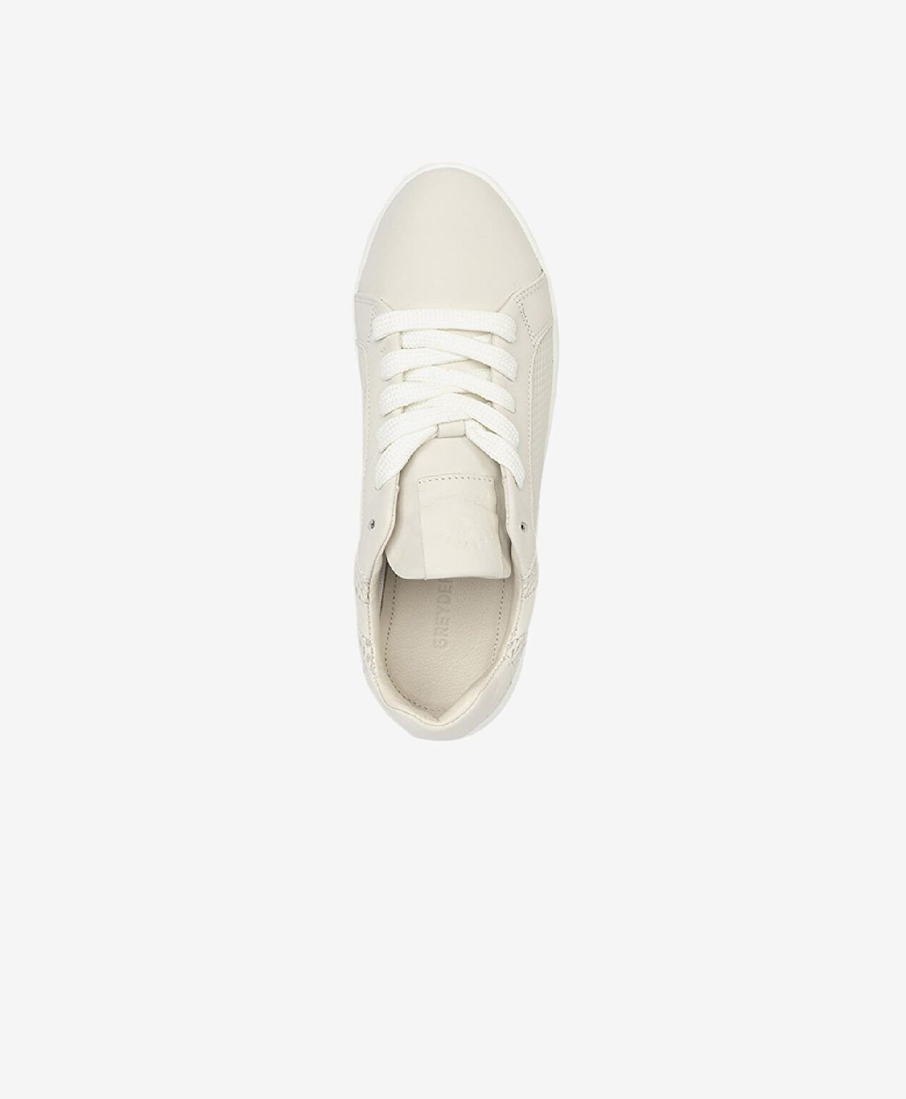 Kadın Kirli Beyaz Hakiki Deri Sneaker Ayakkabı - 4