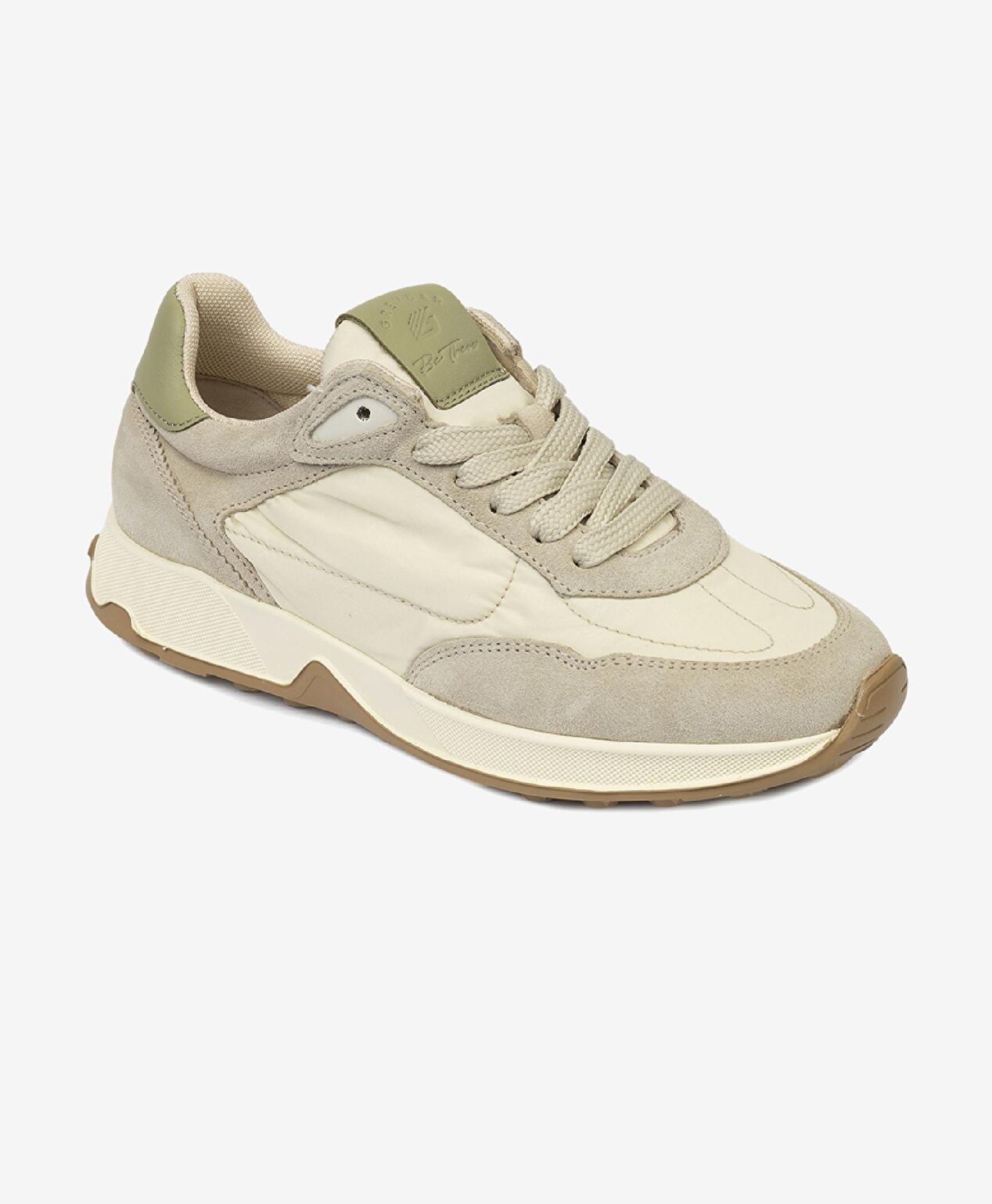 Kadın Bej Yeşil Hakiki Deri Spor Ayakkabı - 2