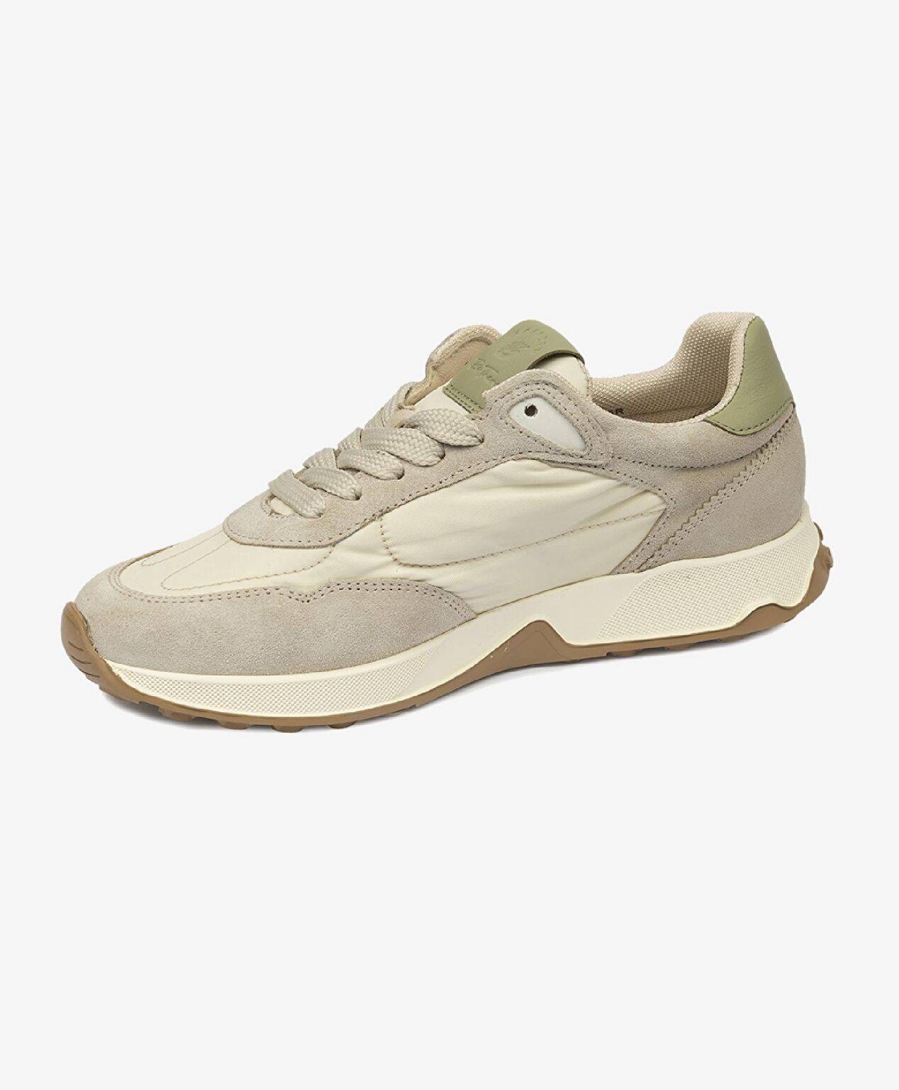 Kadın Bej Yeşil Hakiki Deri Spor Ayakkabı - 3