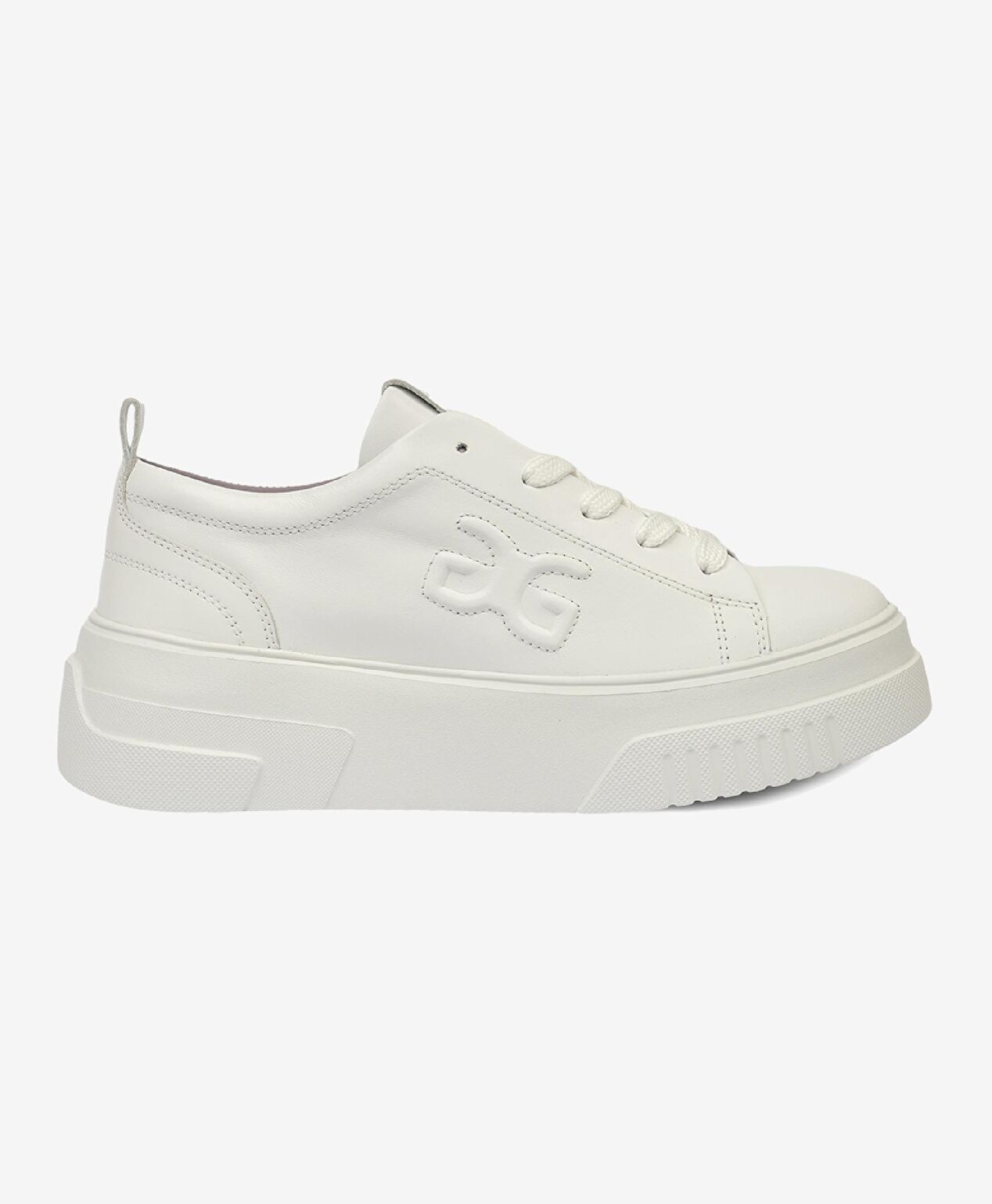 Kadın Beyaz Hakiki Deri Sneaker Ayakkabı - 1