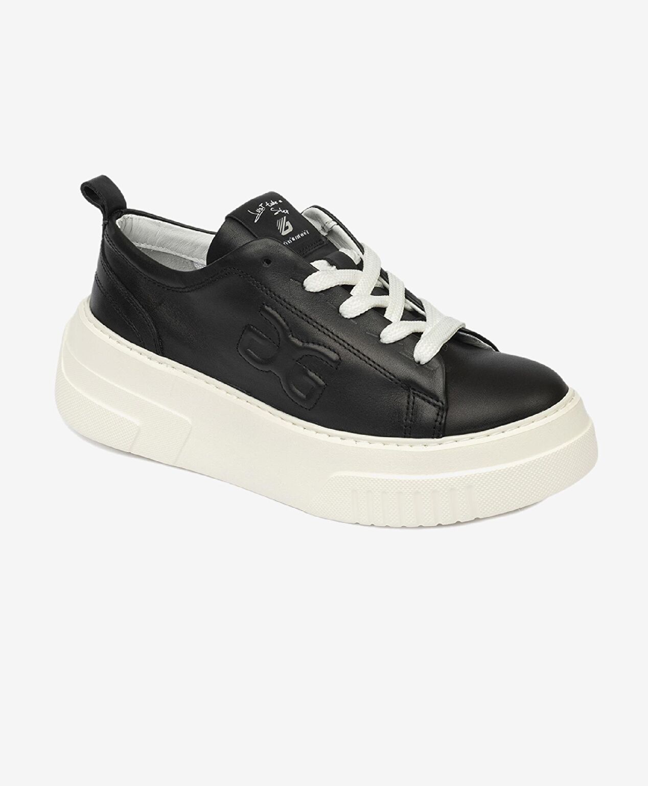 Kadın Siyah Hakiki Deri Sneaker Ayakkabı - 2