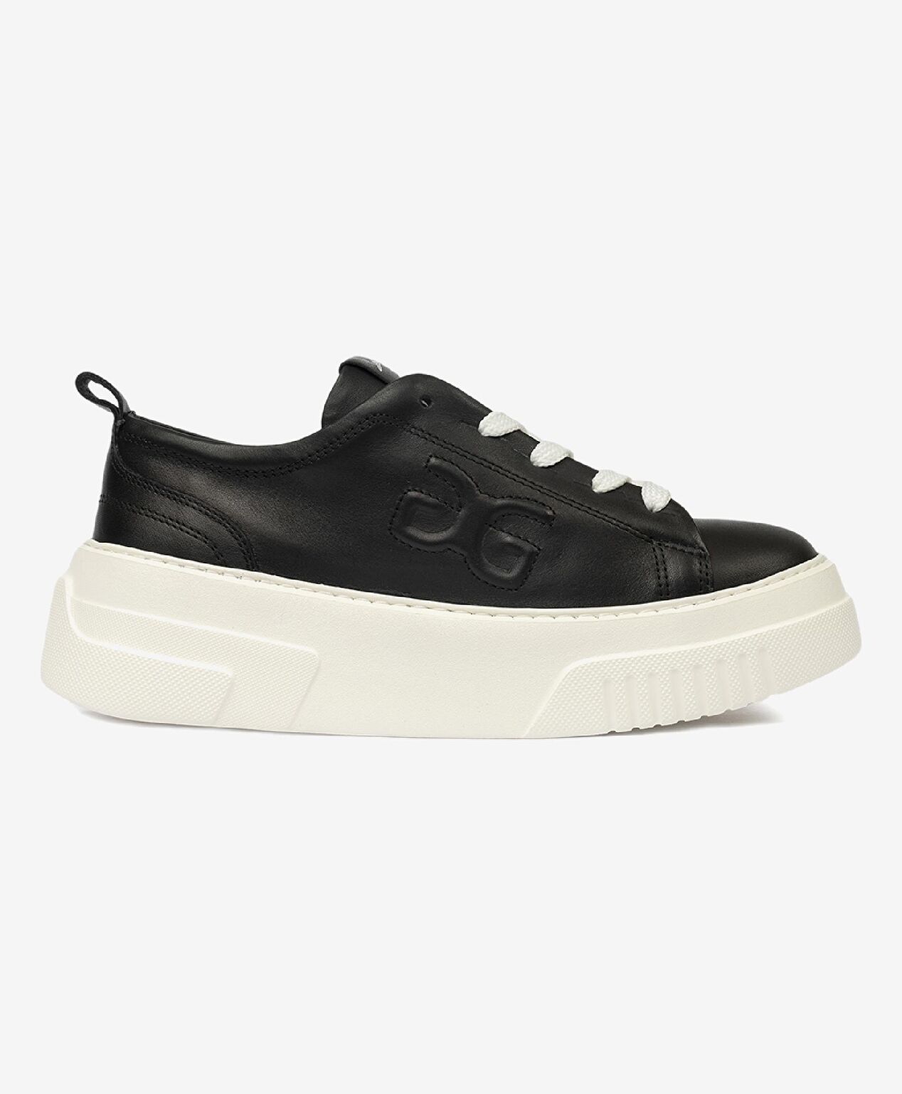 Kadın Siyah Hakiki Deri Sneaker Ayakkabı - 1