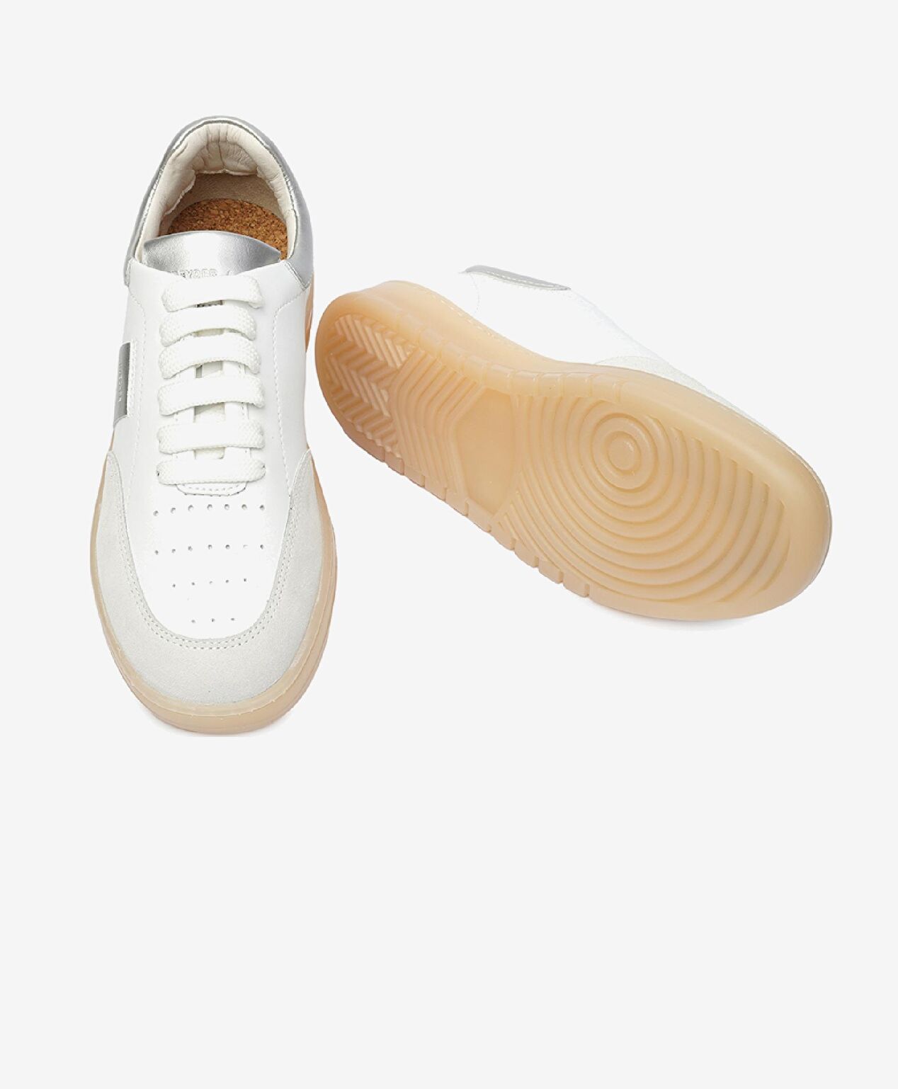 GreyderLab Kadın Beyaz Gümüş Sneaker Ayakkabı - 6