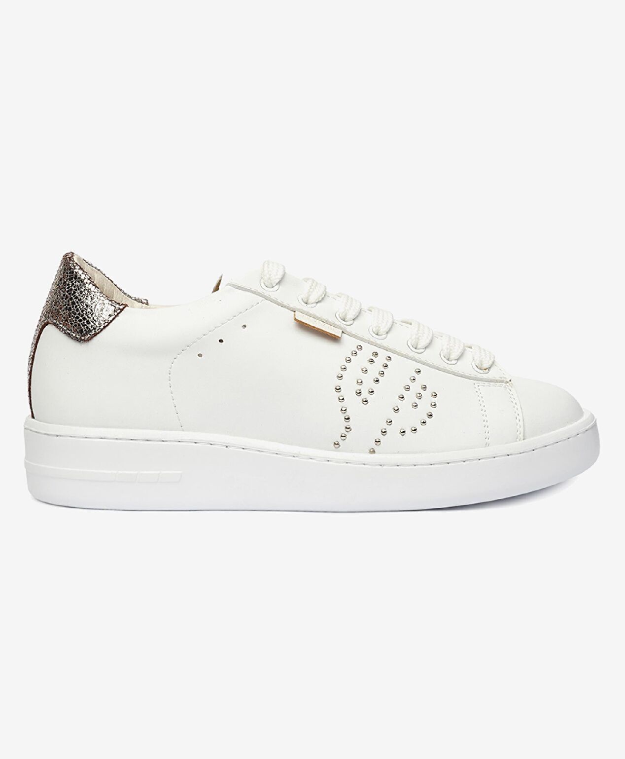 Kadın Gümüş Hakiki Deri Sneaker Ayakkabı - 1