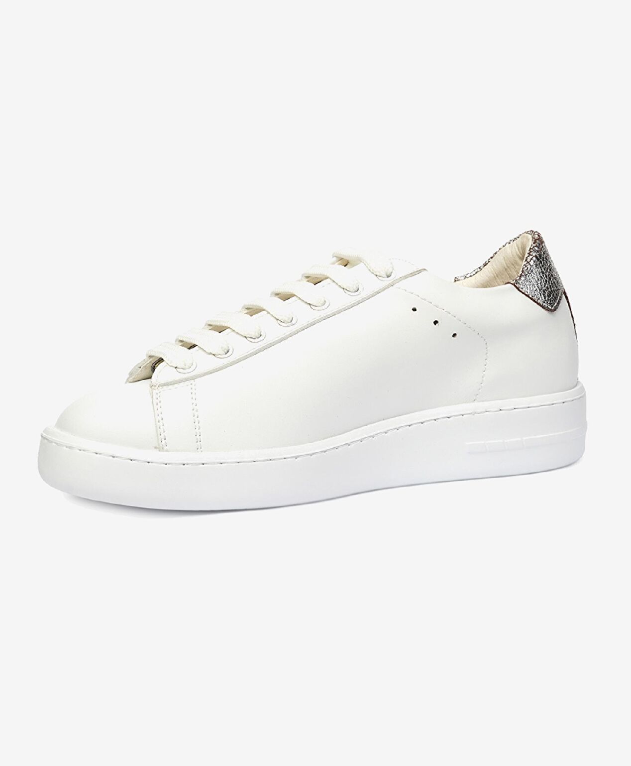 Kadın Gümüş Hakiki Deri Sneaker Ayakkabı - 3