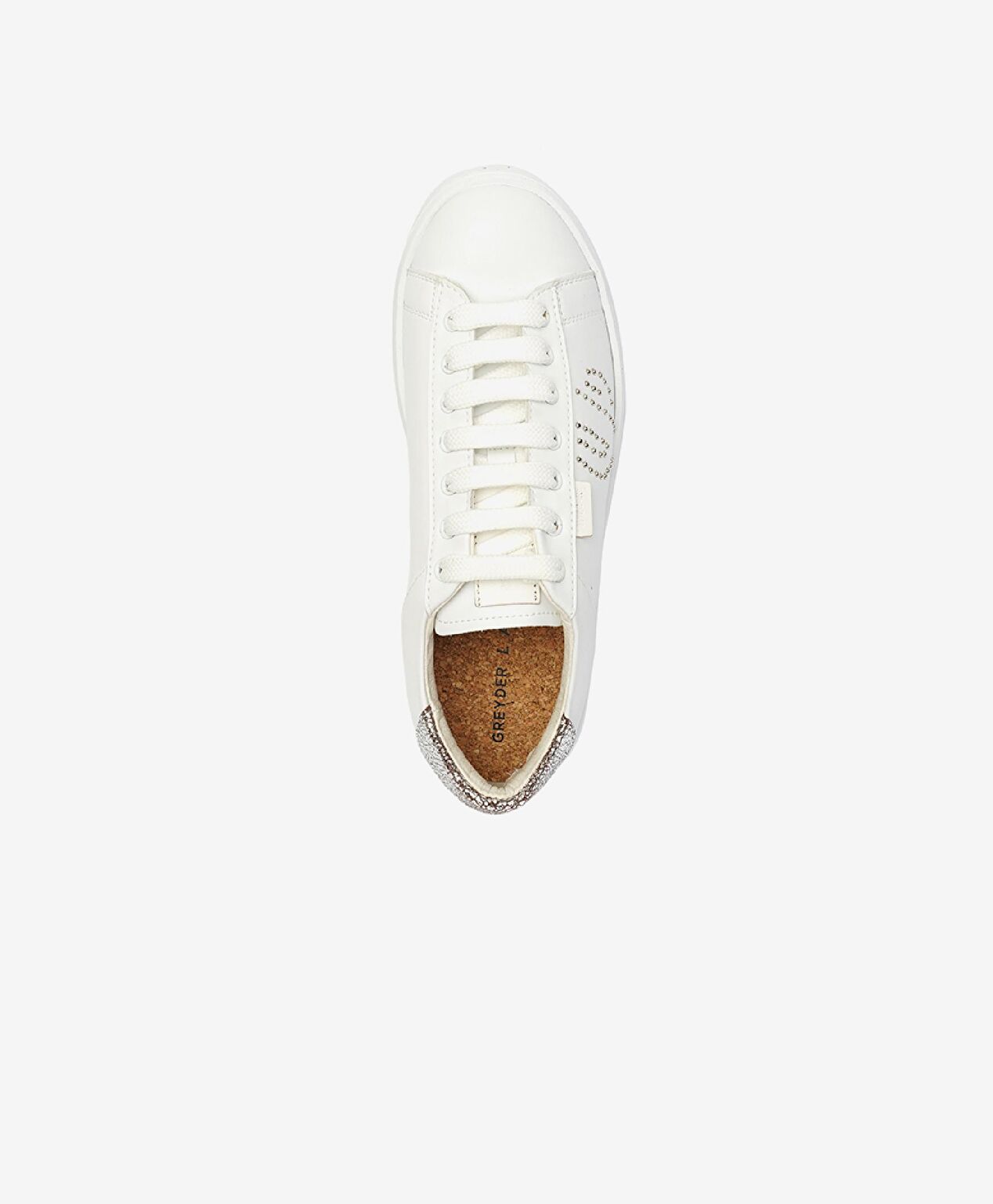 Kadın Gümüş Hakiki Deri Sneaker Ayakkabı - 4