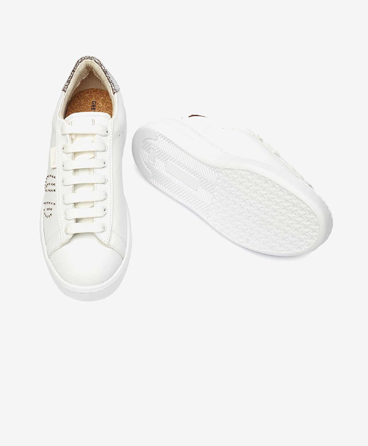 Kadın Gümüş Hakiki Deri Sneaker Ayakkabı - 6