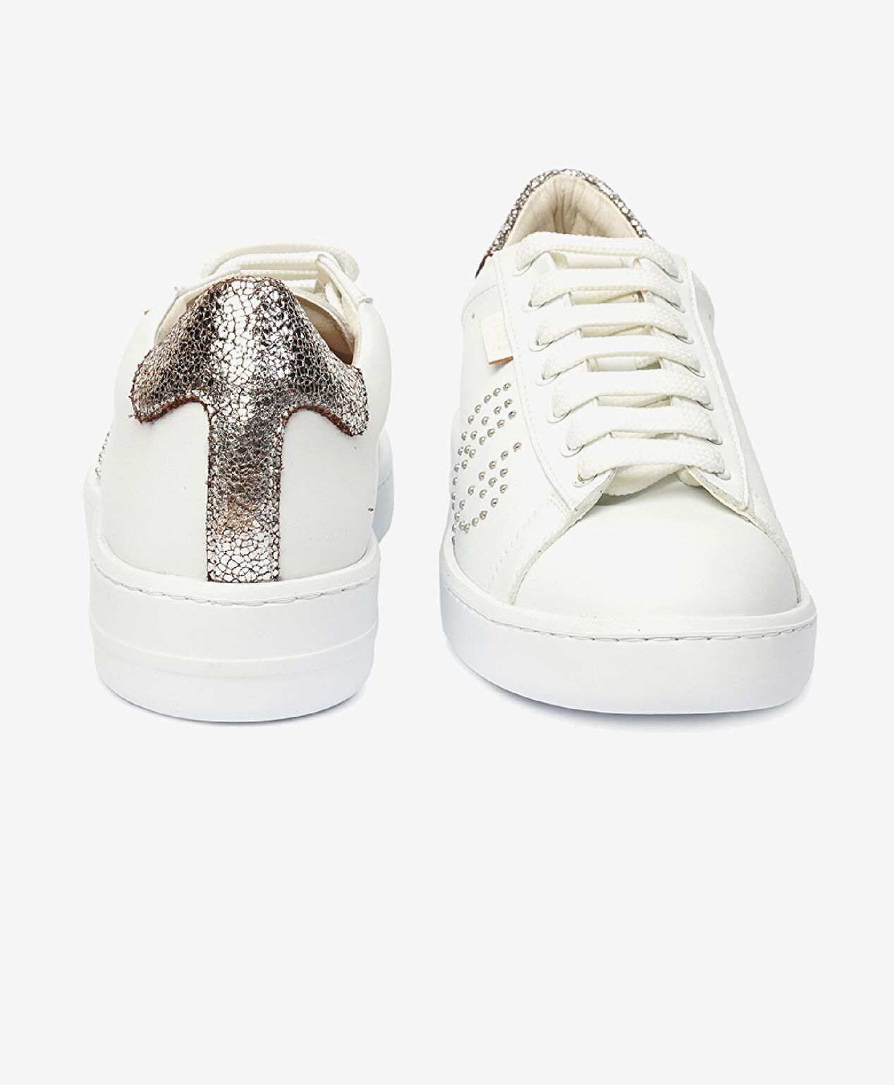 Kadın Gümüş Hakiki Deri Sneaker Ayakkabı - 7