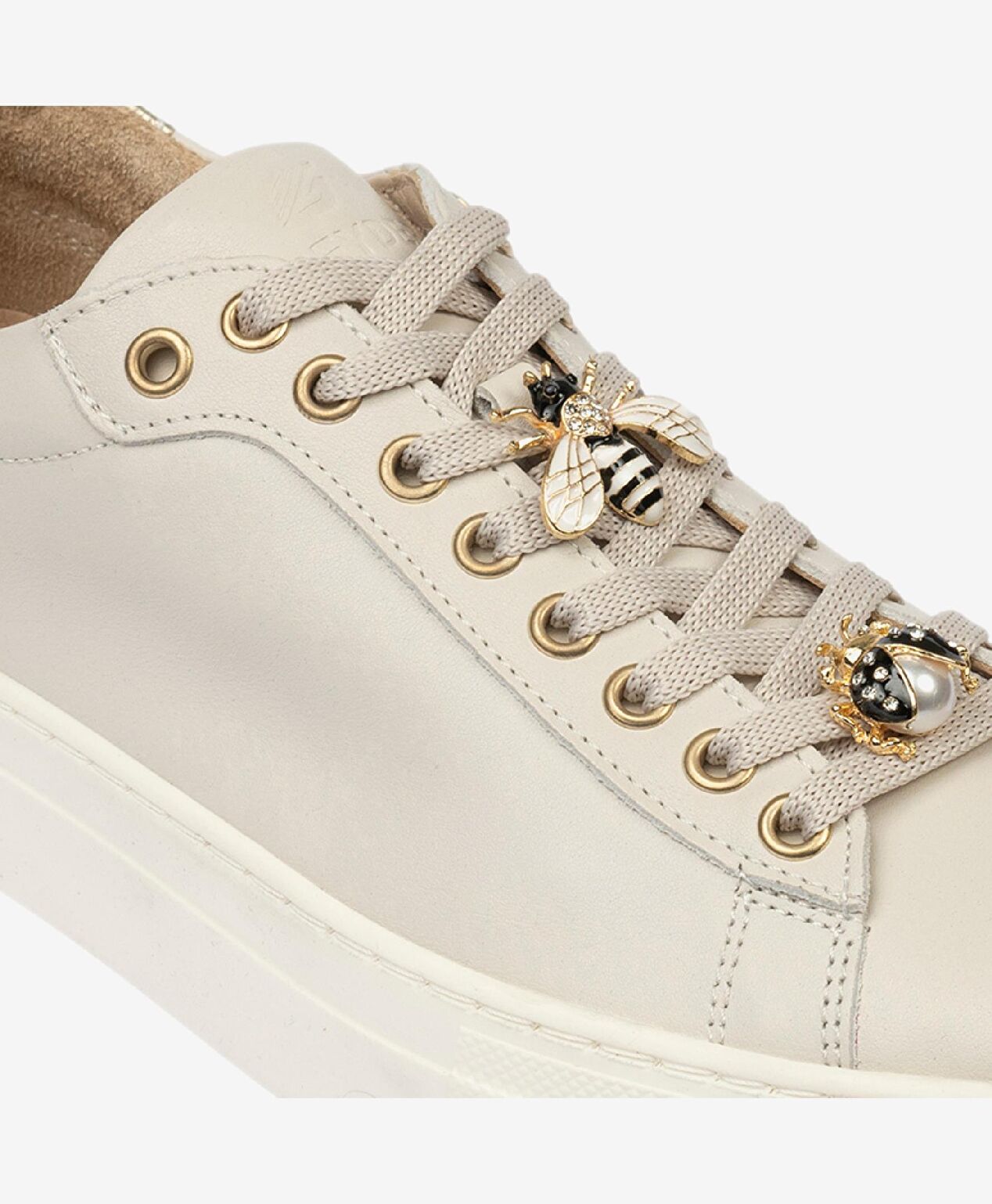 Kadın Açık Vizon Hakiki Deri Sneaker Ayakkabı - 5