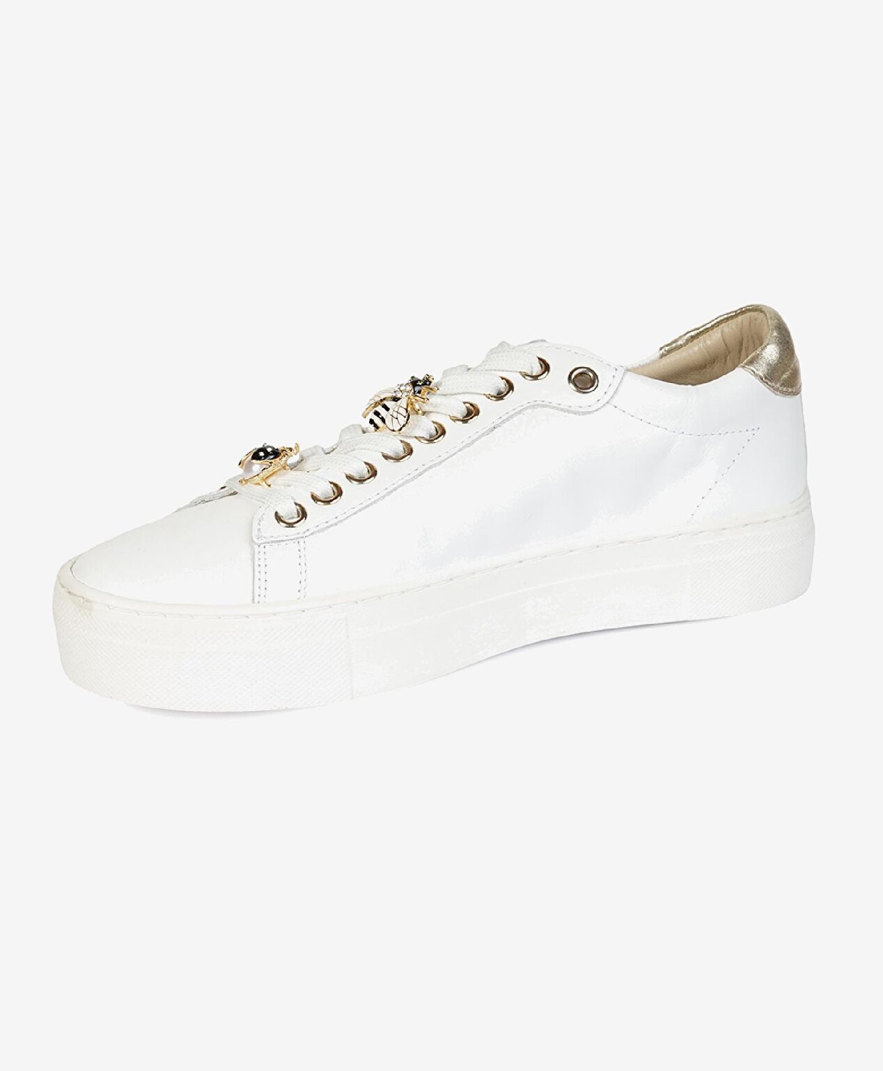 Kadın Beyaz Hakiki Deri Sneaker Ayakkabı - 3