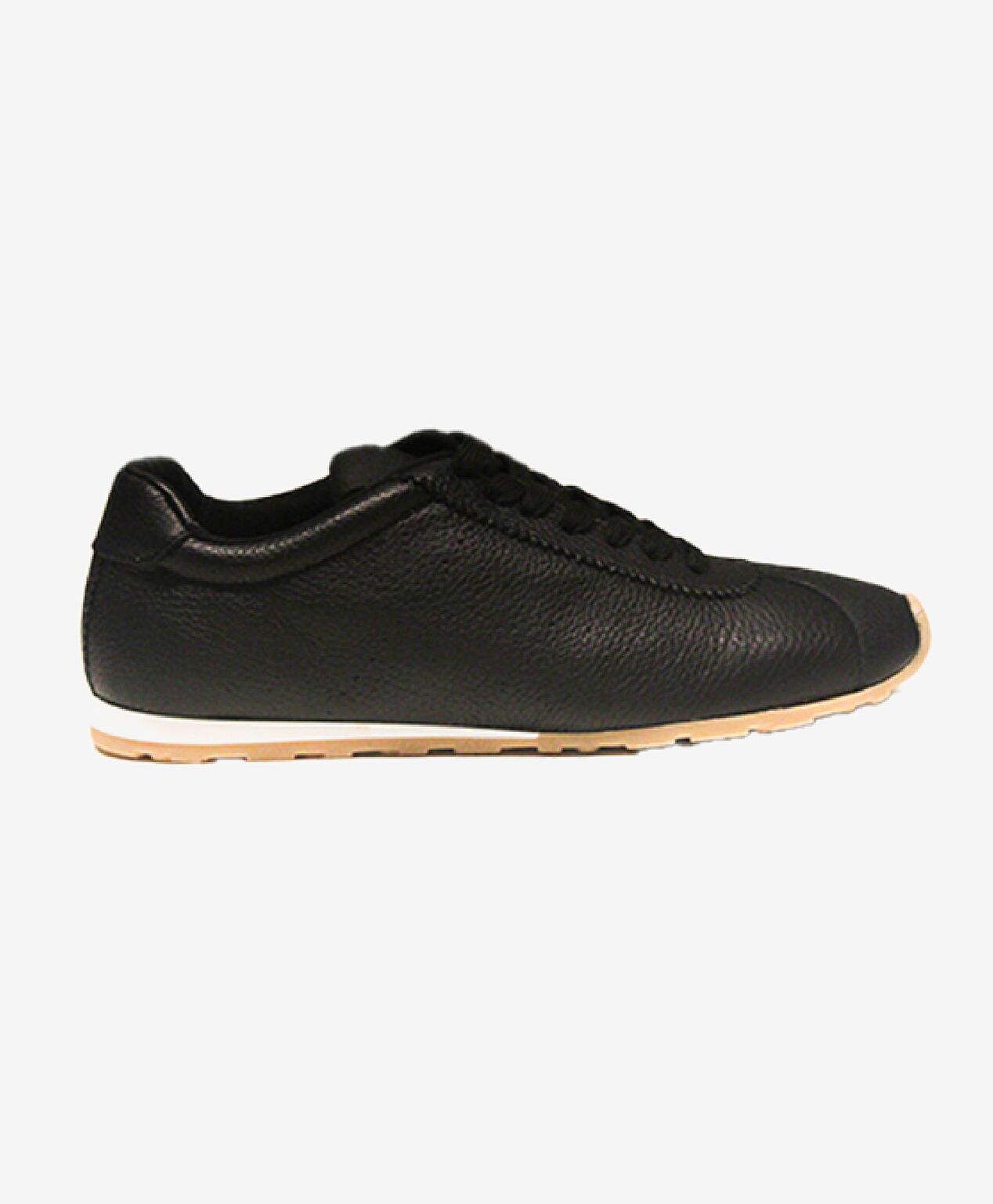 Kadın Siyah Hakiki Deri Sneaker Ayakkabı - 1