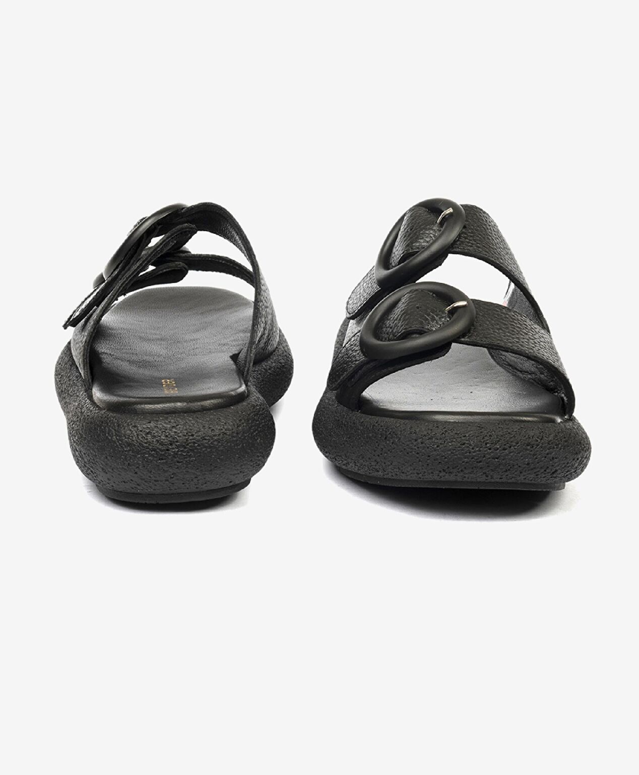 Kadın Siyah Hakiki Deri Terlik - 7