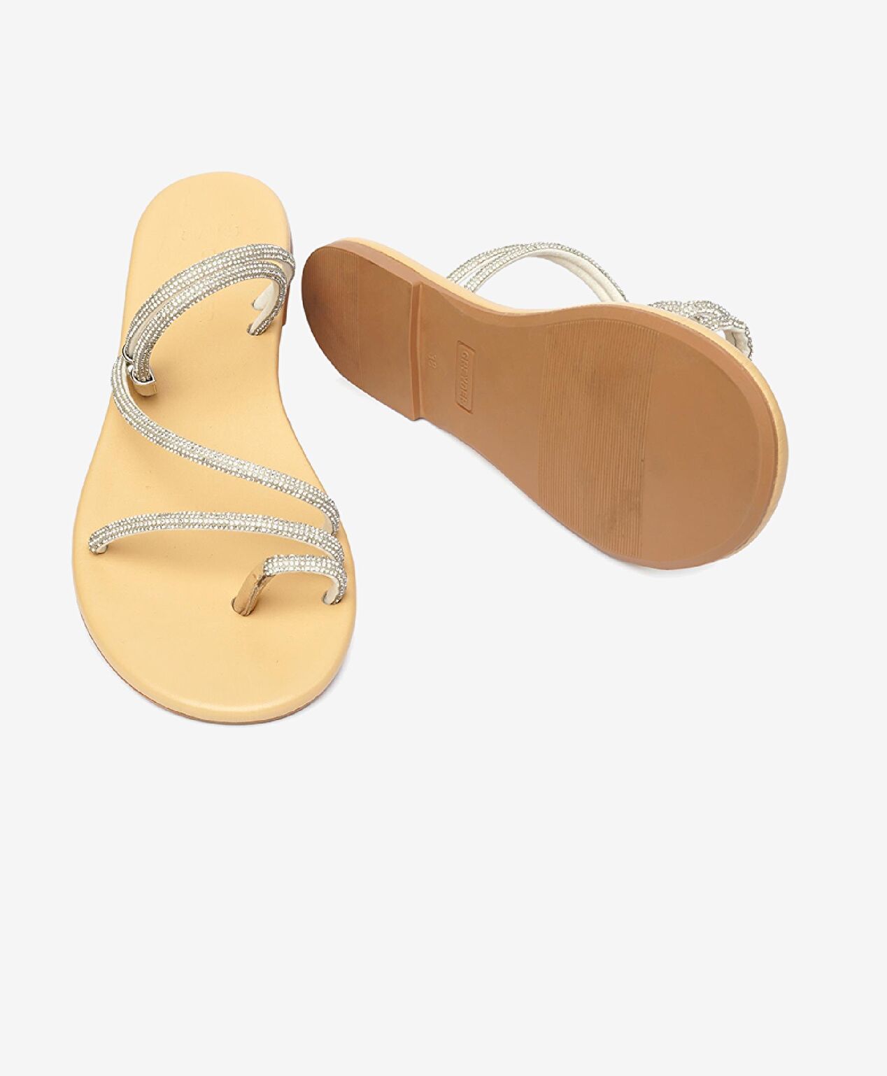 Kadın Beyaz Hakiki Deri Sandalet - 7