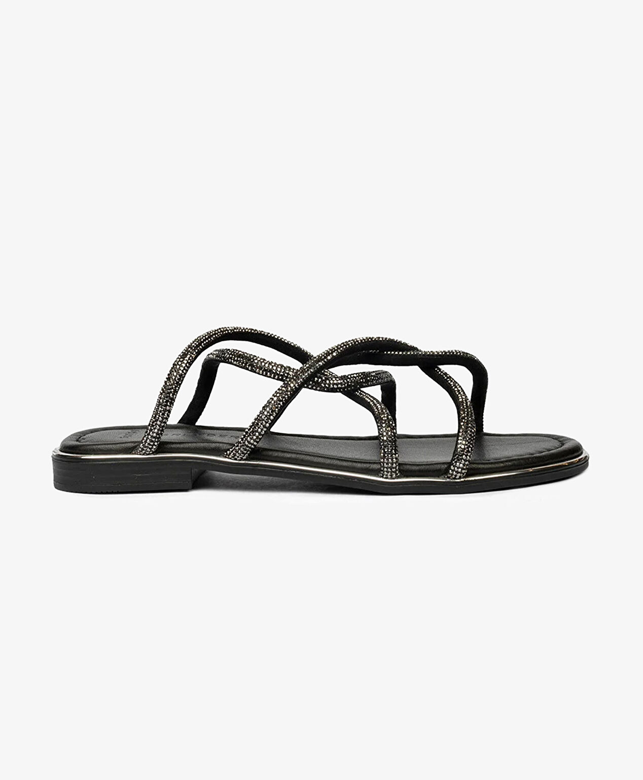 Kadın Siyah Hakiki Deri Terlik - 1