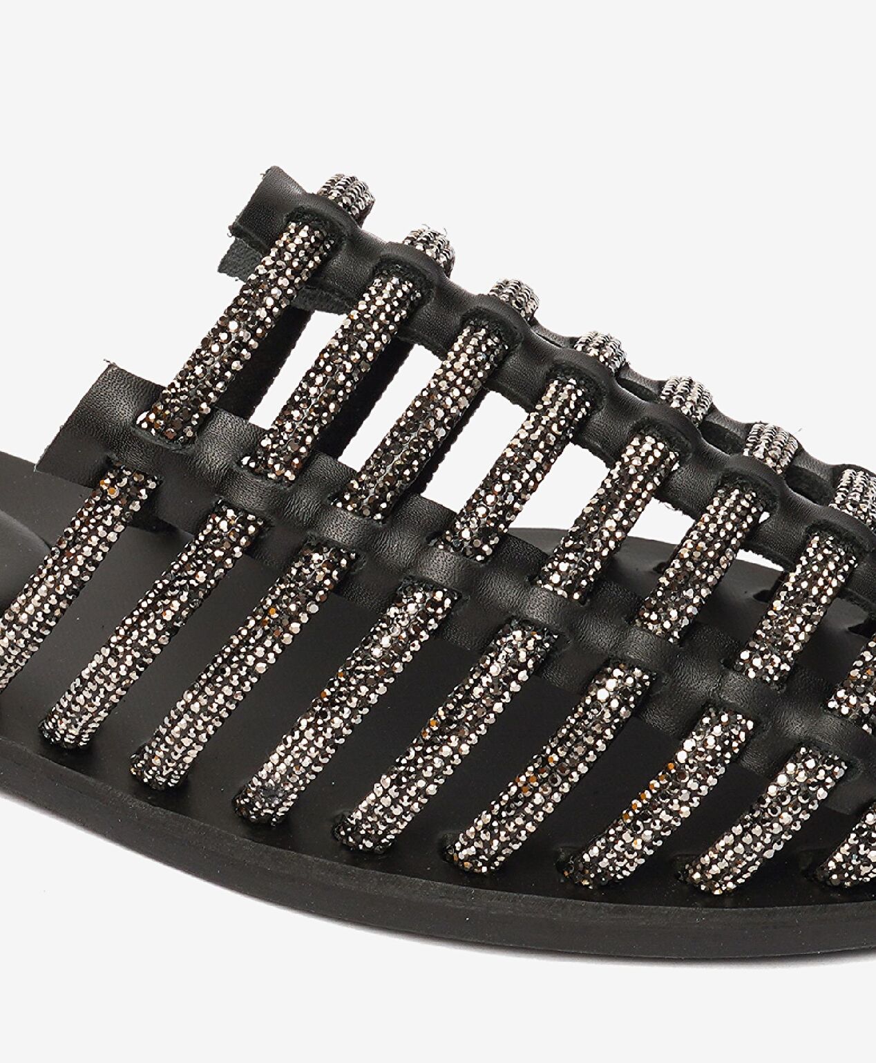 Kadın Siyah Taşlı Terlik - 5