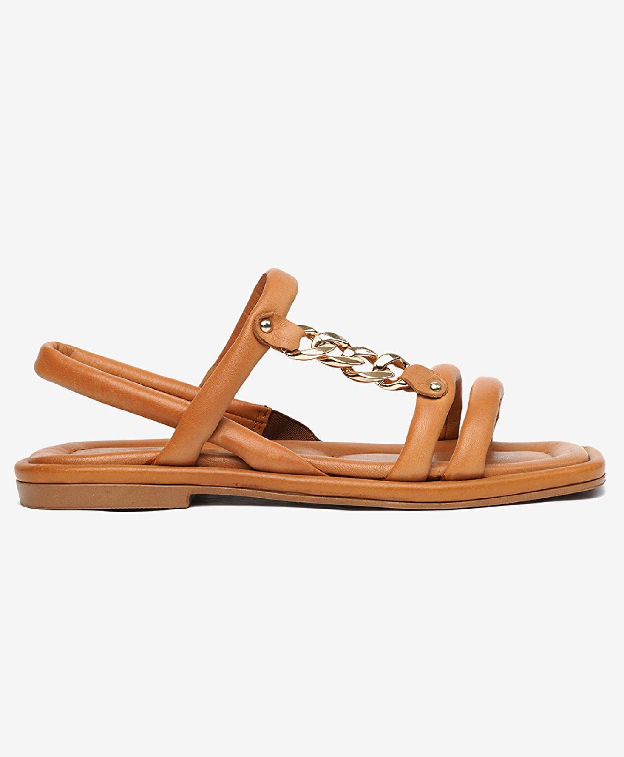 Kadın Taba Hakiki Deri Sandalet - 1