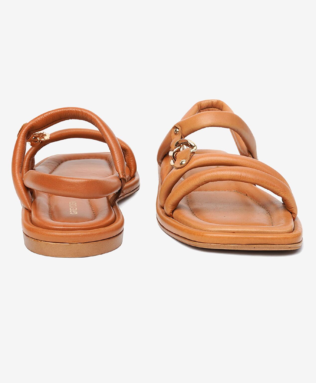 Kadın Taba Hakiki Deri Sandalet - 7