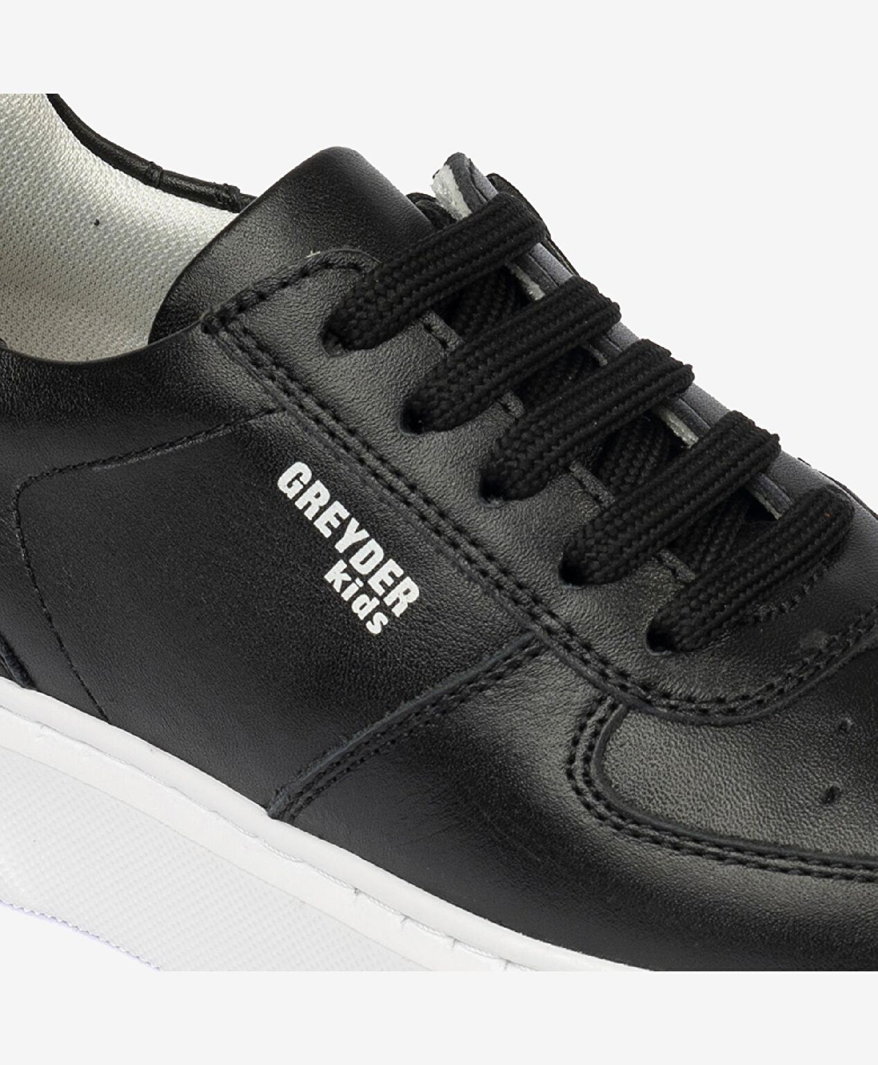 Kız Çocuk Siyah Hakiki Deri Sneaker Ayakkabı - 5