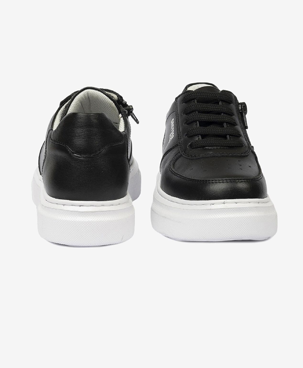 Kız Çocuk Siyah Hakiki Deri Sneaker Ayakkabı - 7